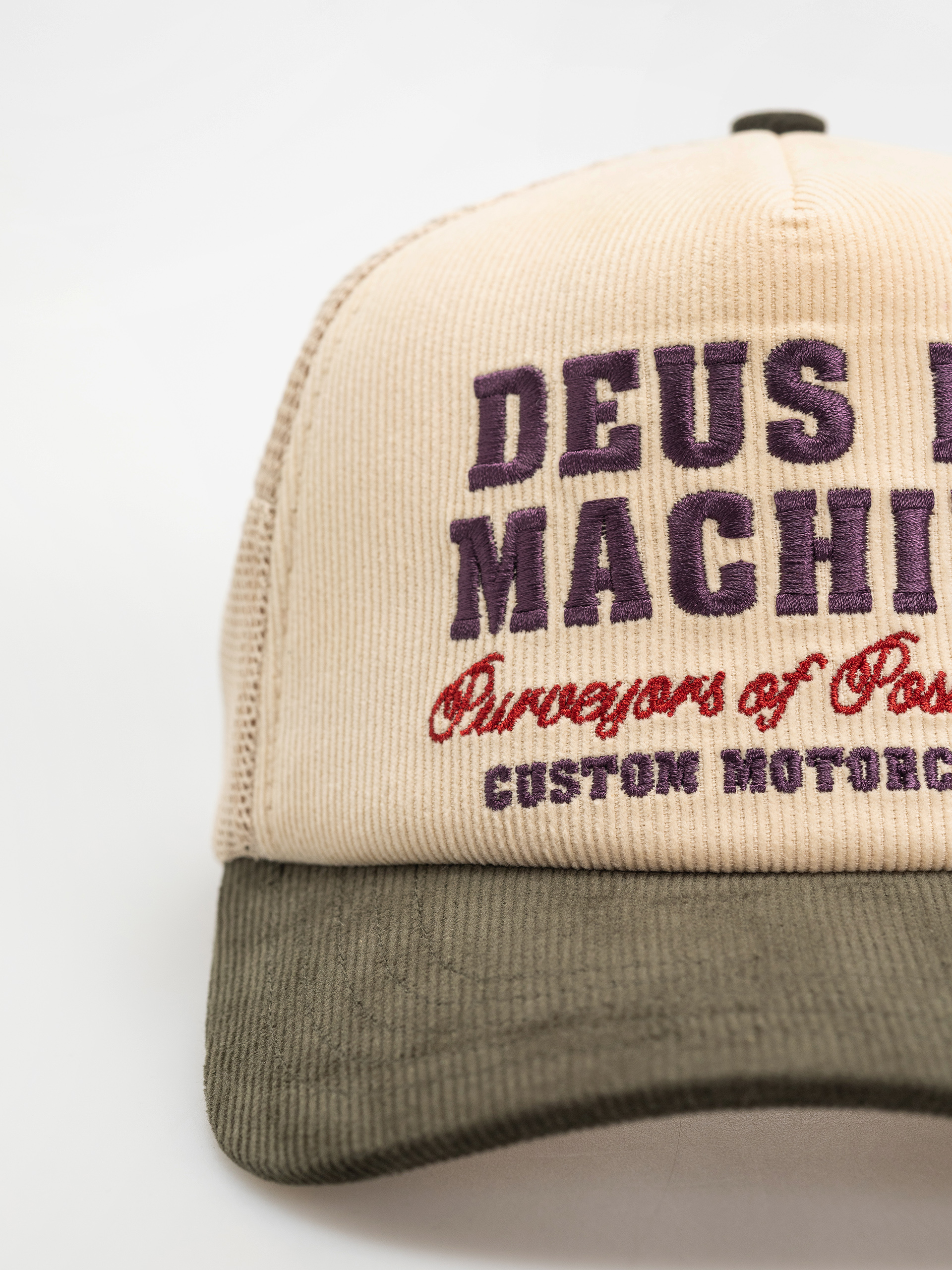 Czapka z daszkiem Deus Ex Machina Gumshoe Cord Trucker (cream)