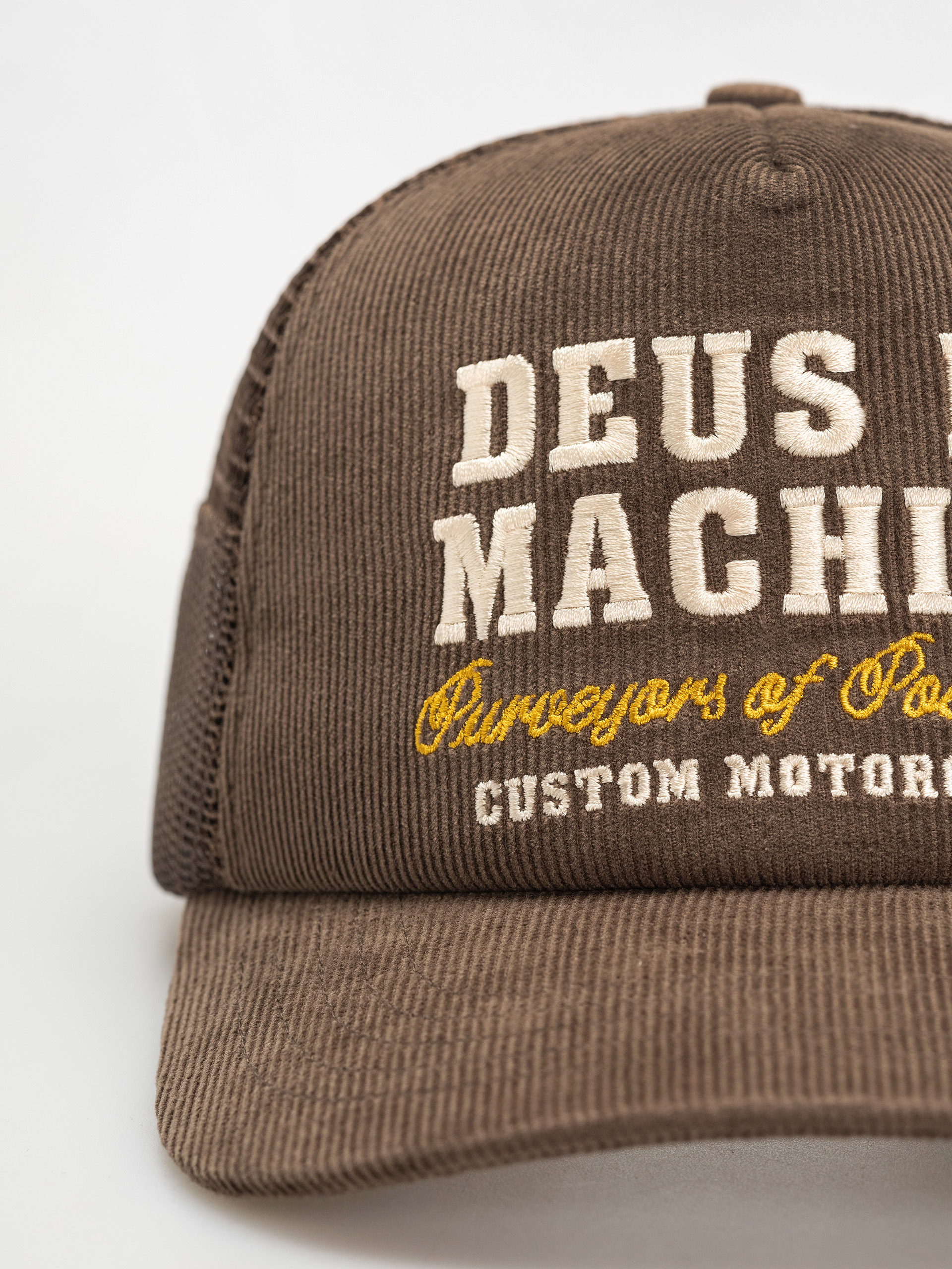 Czapka z daszkiem Deus Ex Machina Gumshoe Cord Trucker (potting brown)