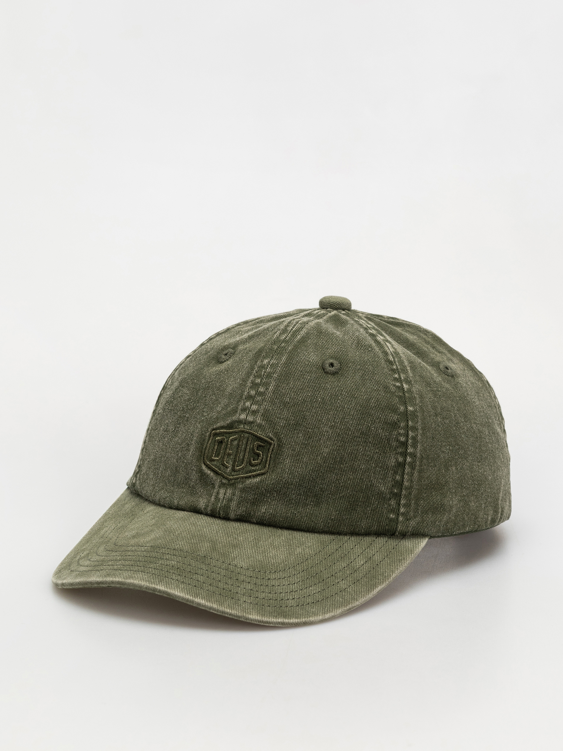 Czapka z daszkiem Deus Ex Machina Shield Garment Dyed Dad Cap (cypress green)