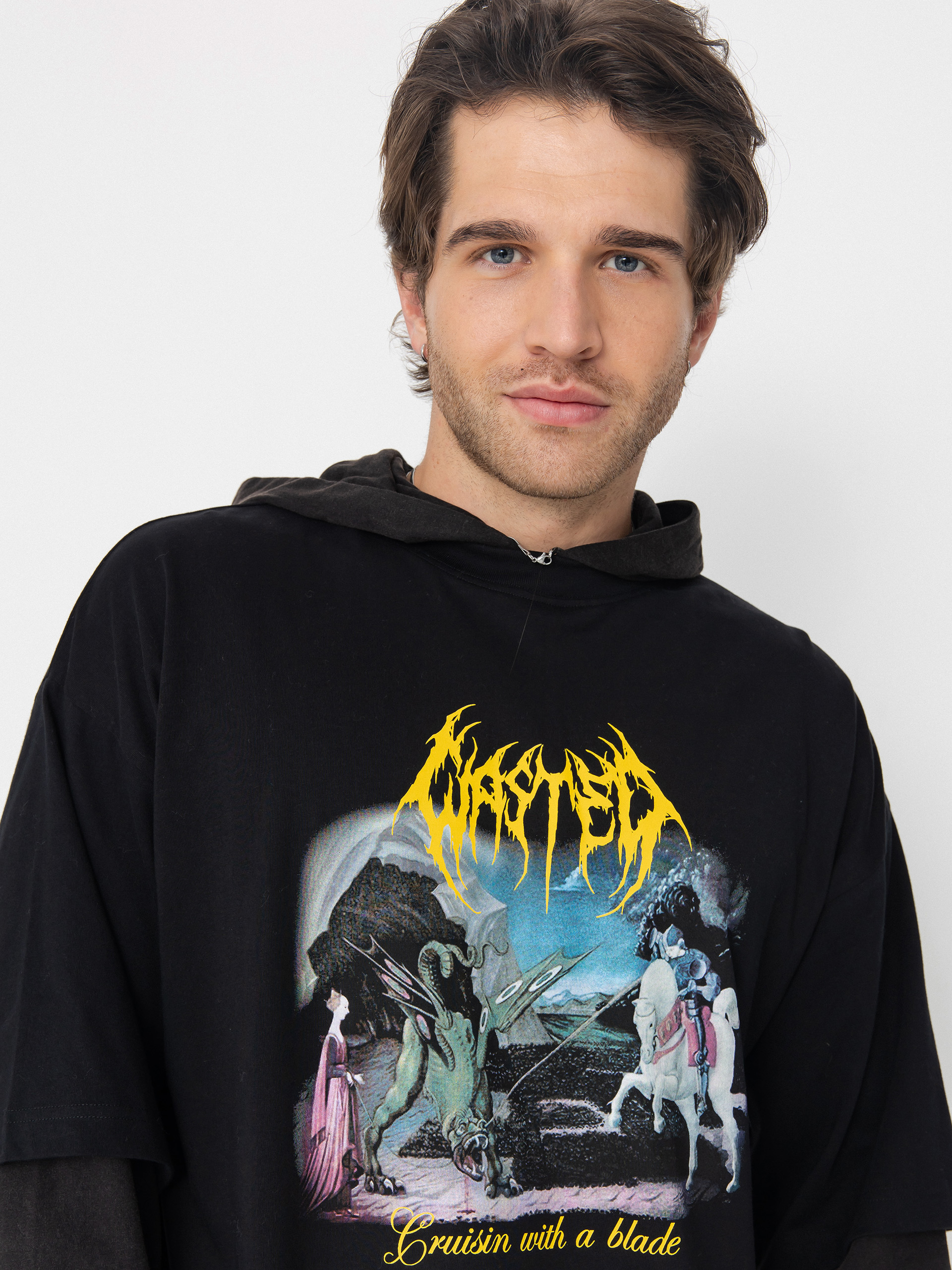 Bluza z kapturem Wasted Paris Tale Age HD (black/faded black)