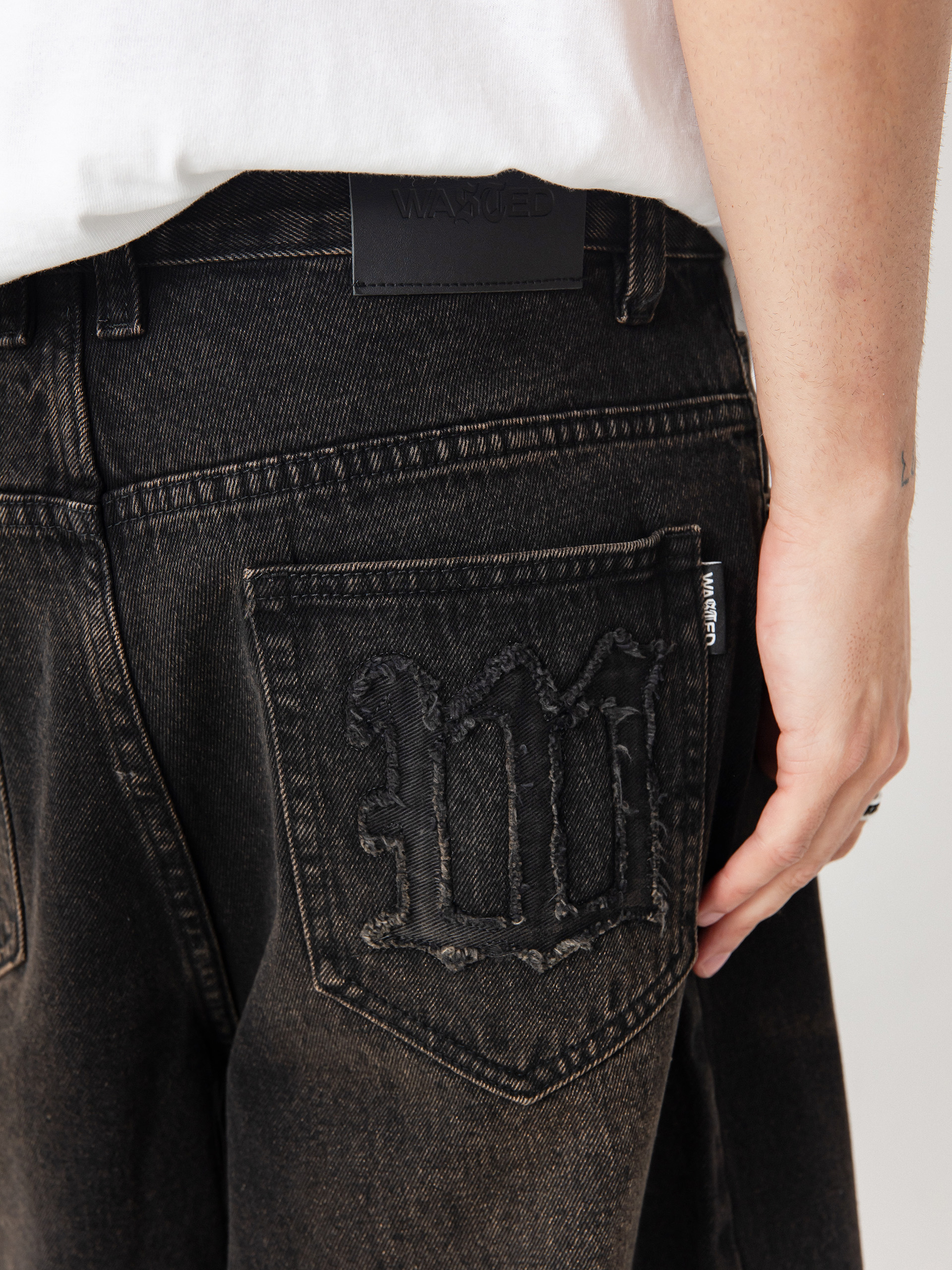 Szorty Wasted Paris Sandblast Casper (faded black)