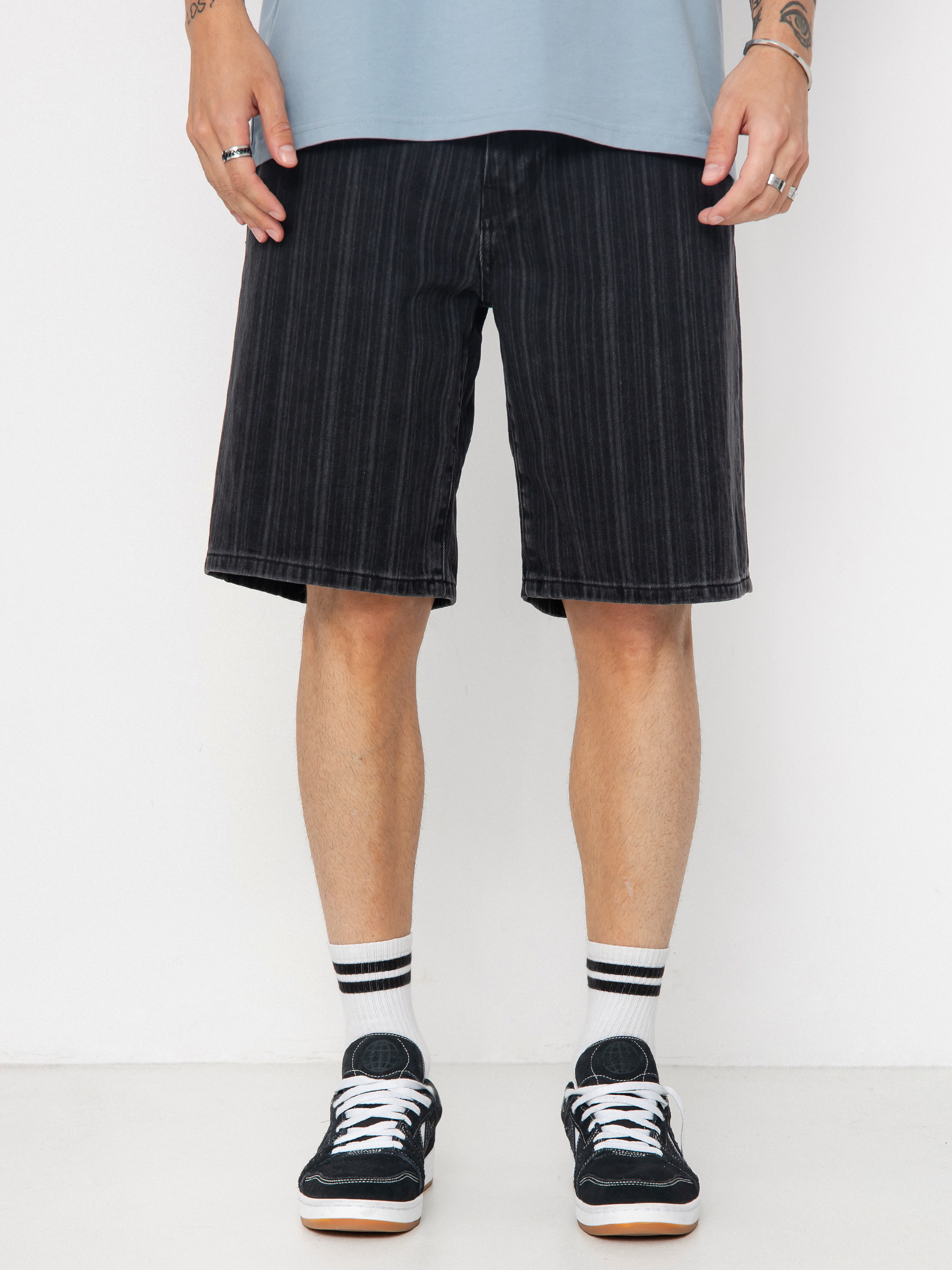 Szorty Carhartt WIP Rylan (rylan stripe/black/stone washed)