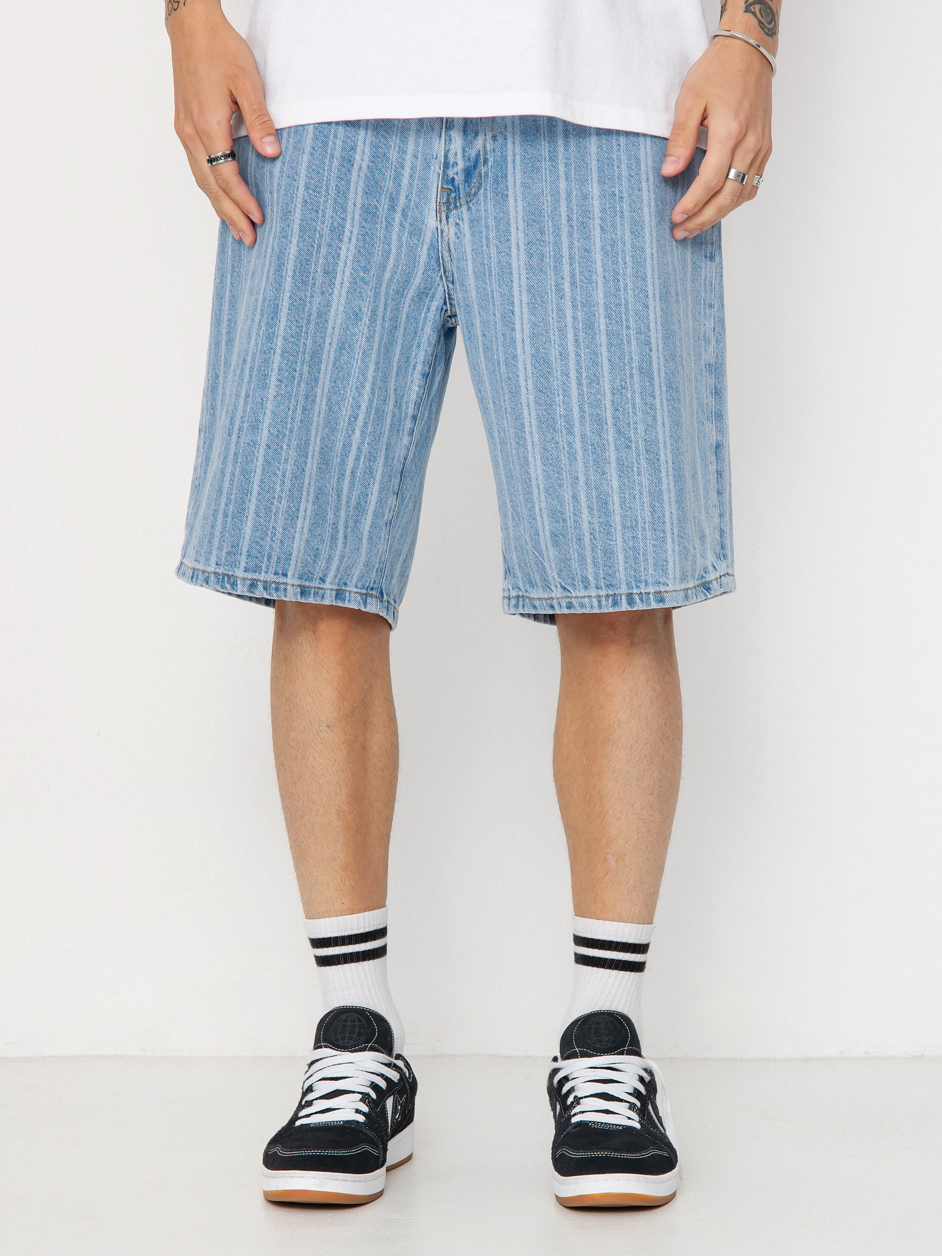 Szorty Carhartt WIP Rylan (rylan stripe/blue/stone bleached)