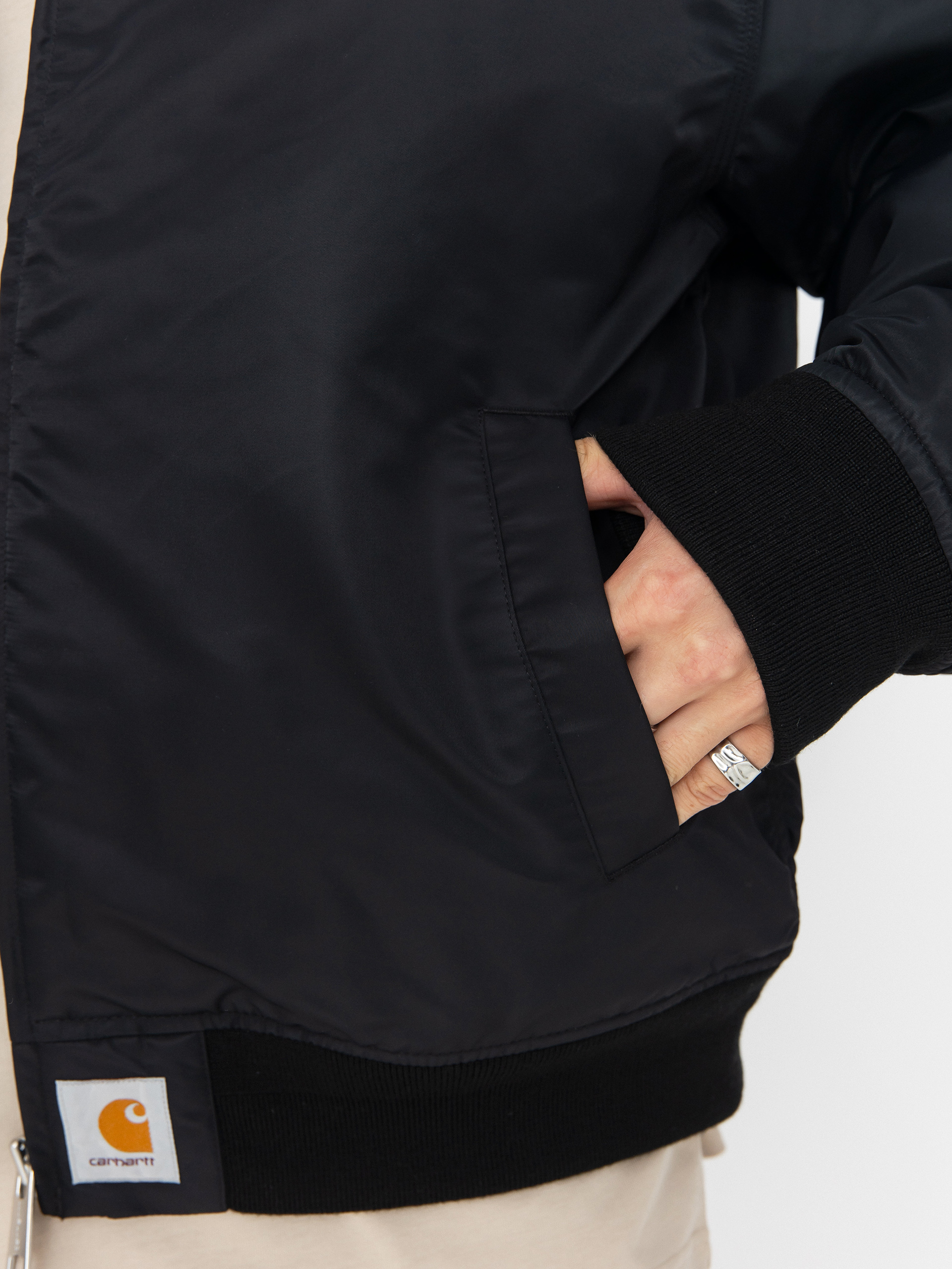 Kurtka Carhartt WIP Santa Fe Alumni (black/scarlet)