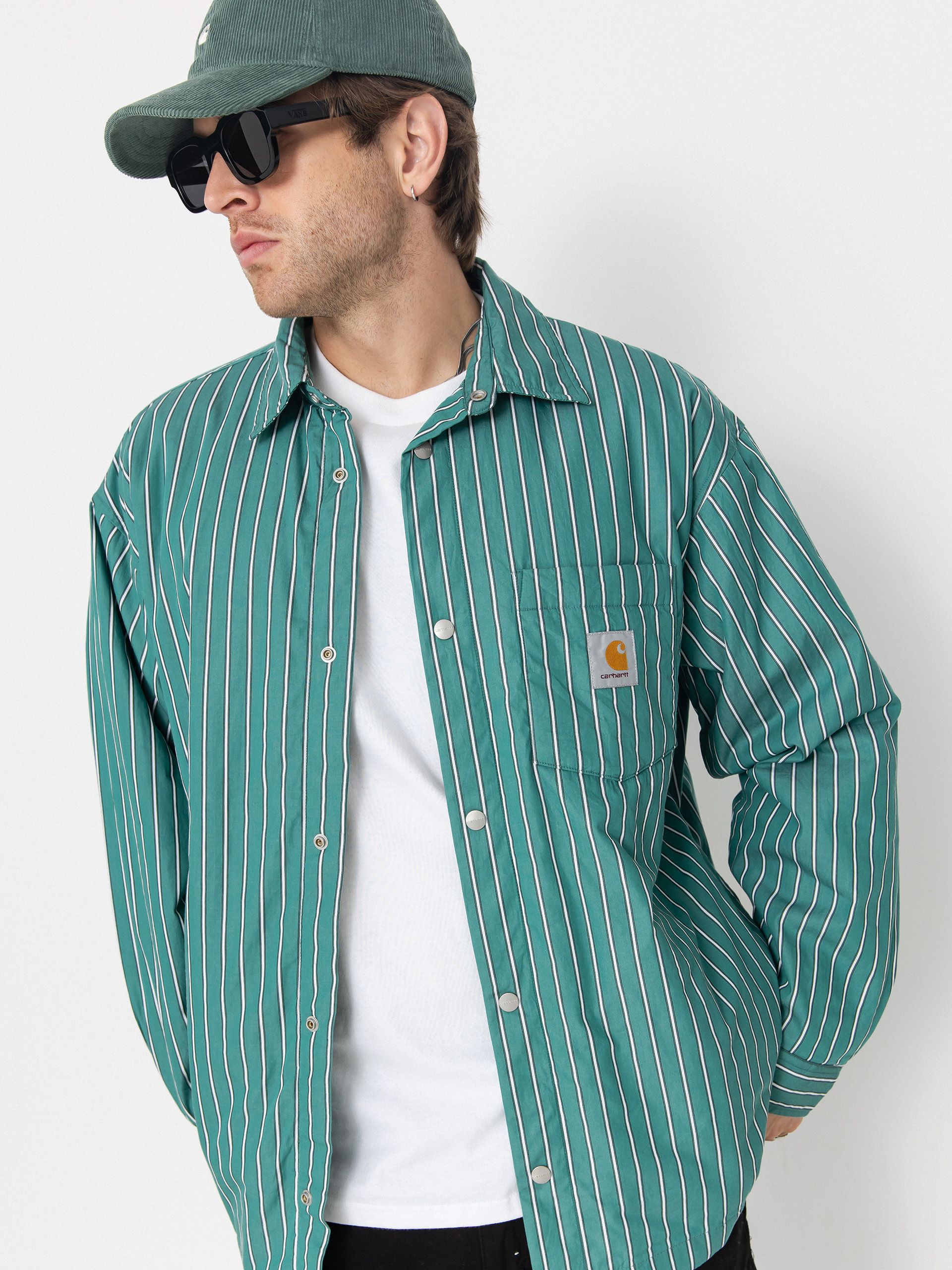 Kurtka Carhartt WIP Grimsby (grimsby stripe/saguaro)