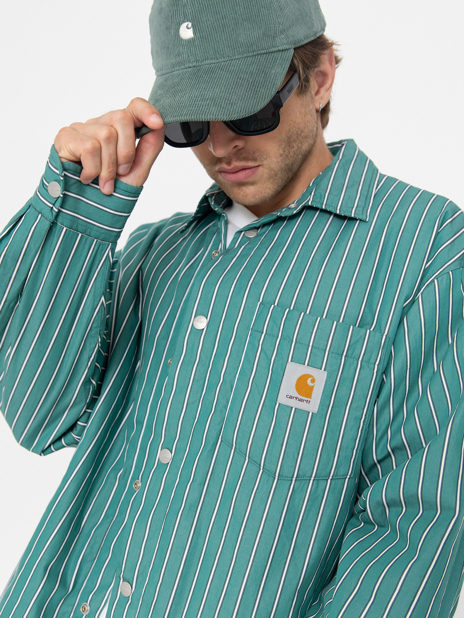 Kurtka Carhartt WIP Grimsby (grimsby stripe/saguaro)