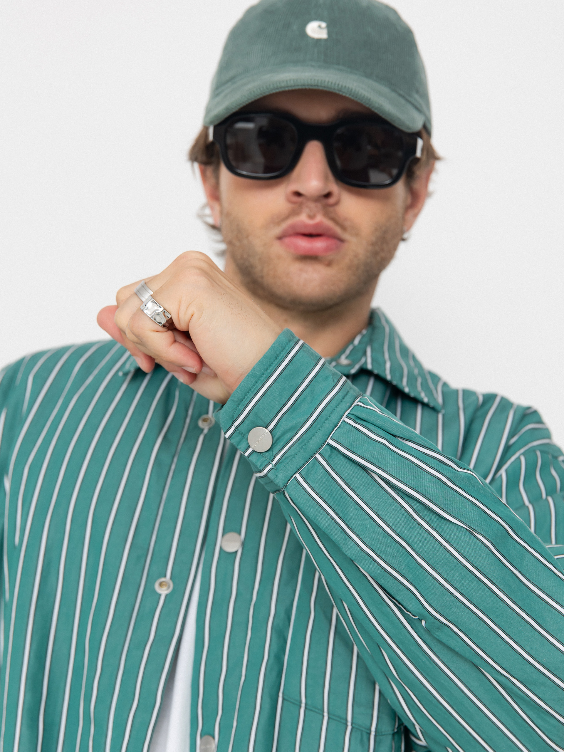 Kurtka Carhartt WIP Grimsby (grimsby stripe/saguaro)