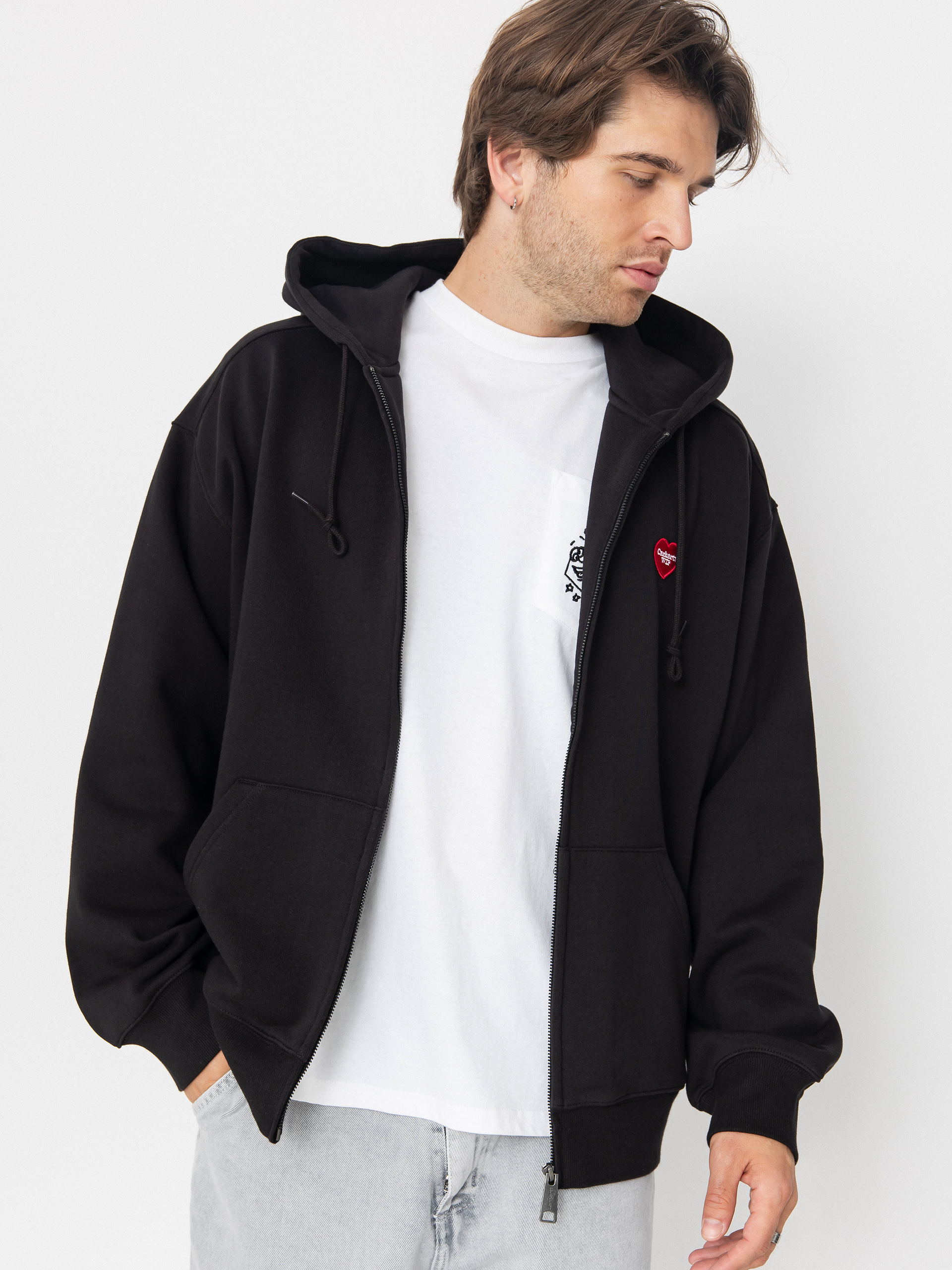 Bluza z kapturem Carhartt WIP Heart II Hartt ZHD (black)