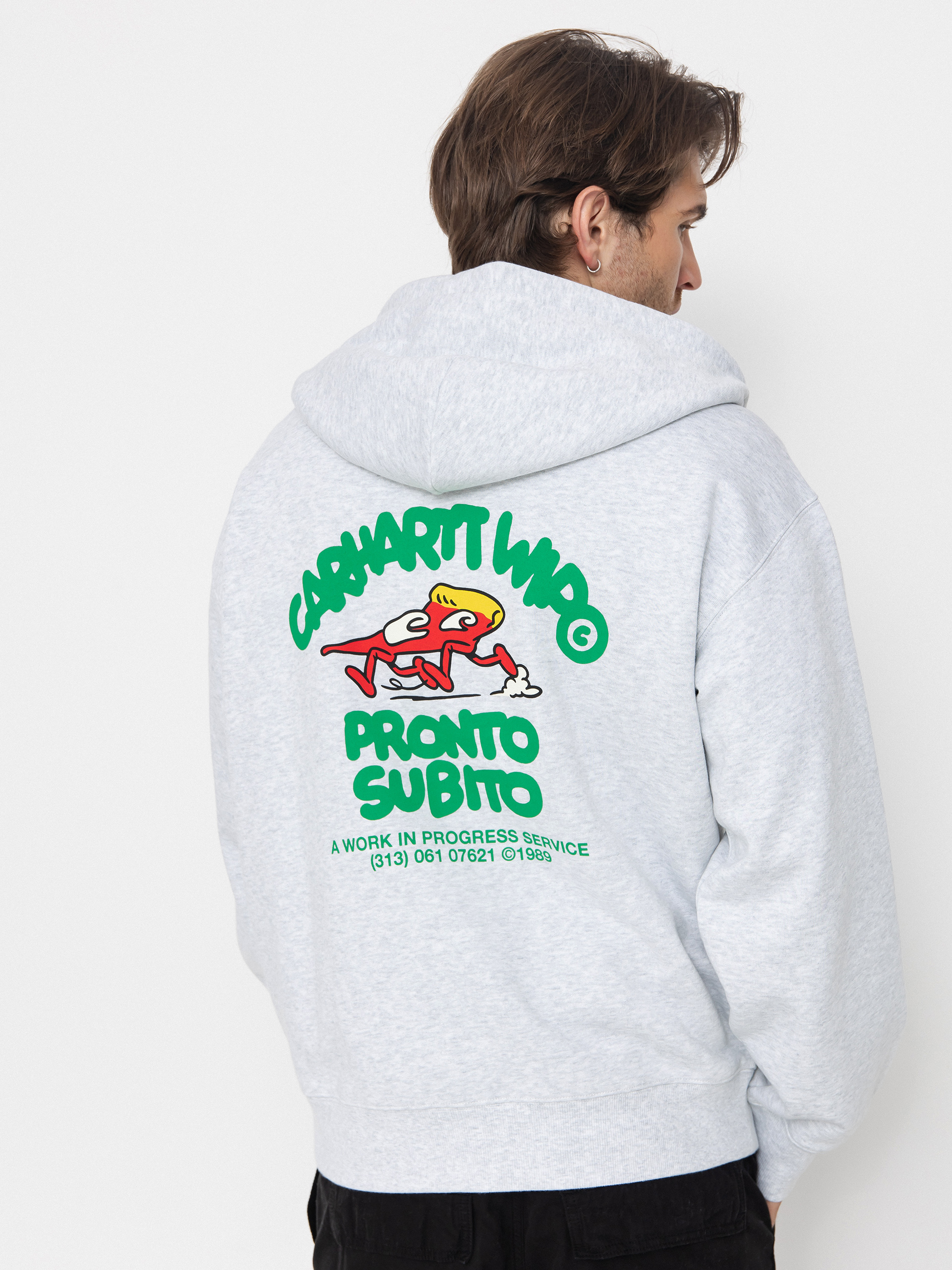 Bluza z kapturem Carhartt WIP Pronto ZHD (ash heather)