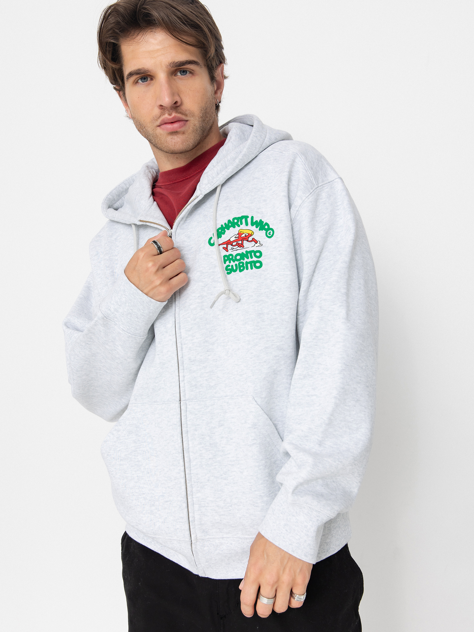 Bluza z kapturem Carhartt WIP Pronto ZHD (ash heather)