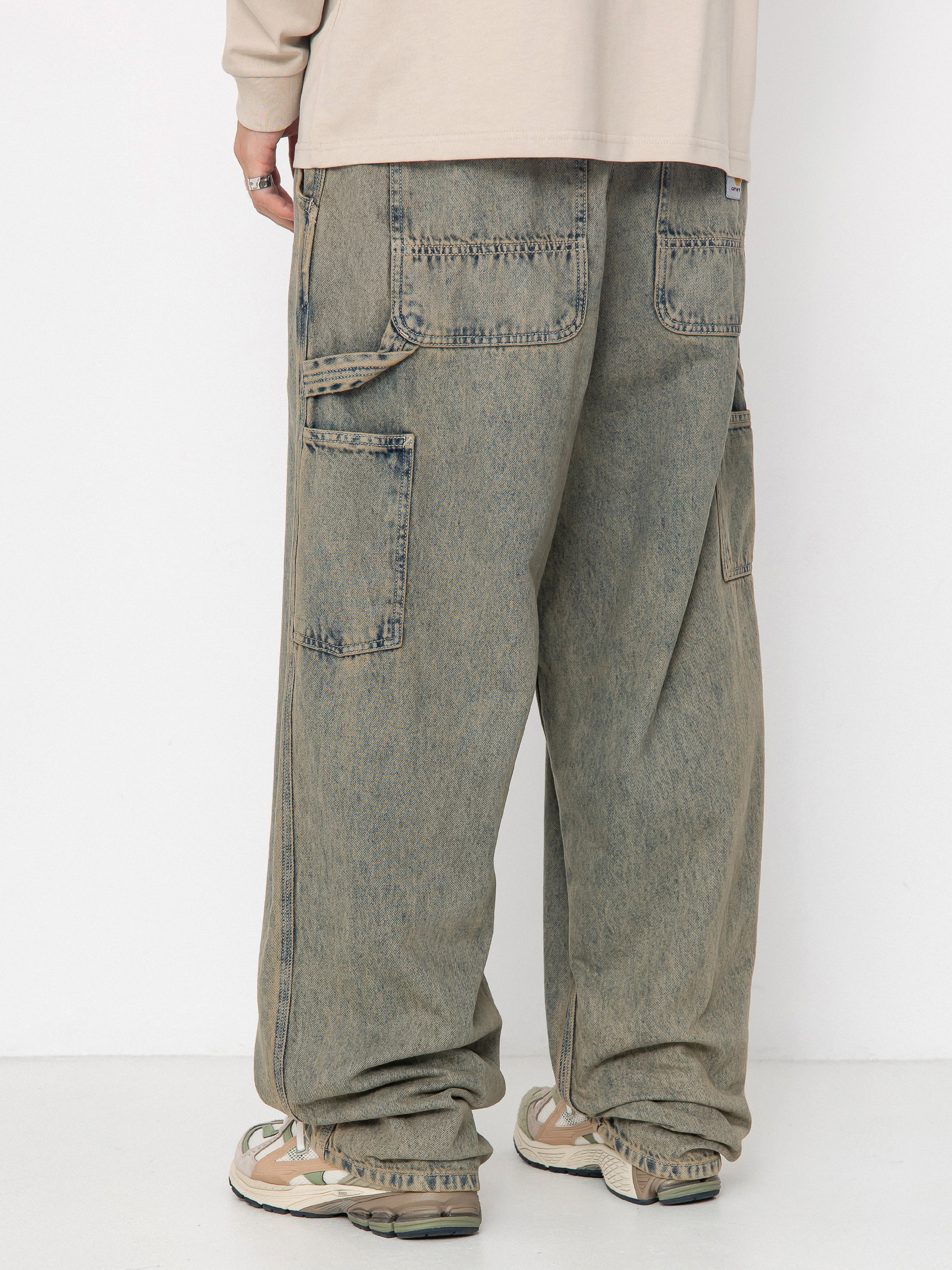 Spodnie Carhartt WIP OG Single Knee (blue/leather/garment dyed)