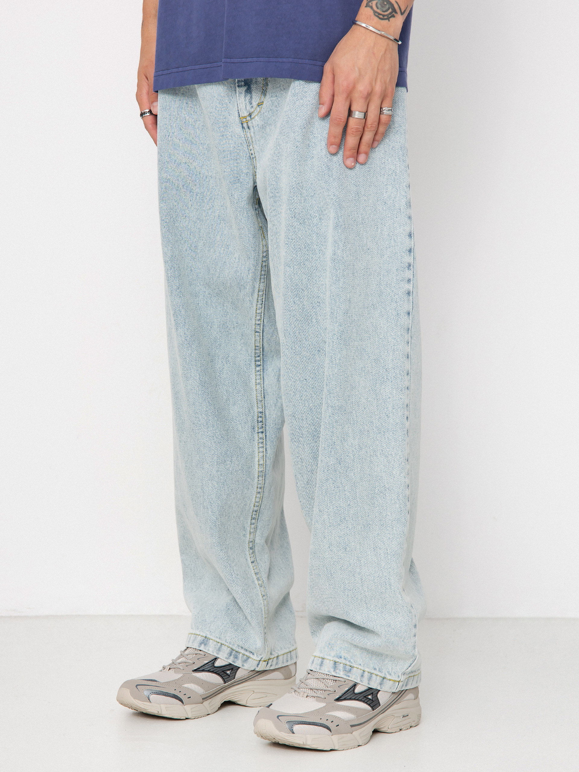 スケートボード polar bigboy OG logo Spodnie Polar Skate Big Boy OG Logo - niebieski (light blue)