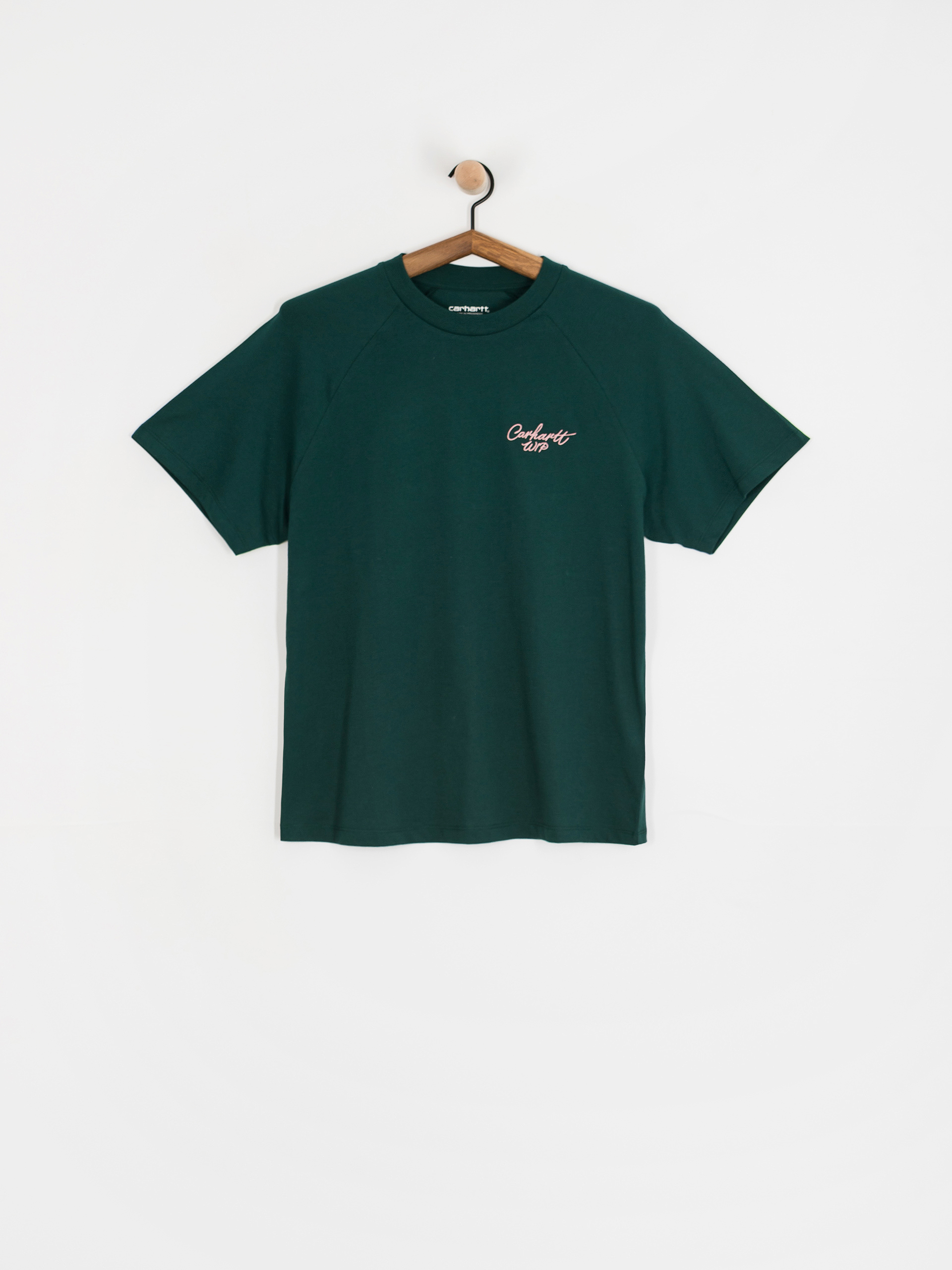 T-shirt Carhartt WIP Signature Wmn (dark fir/glassy pink)