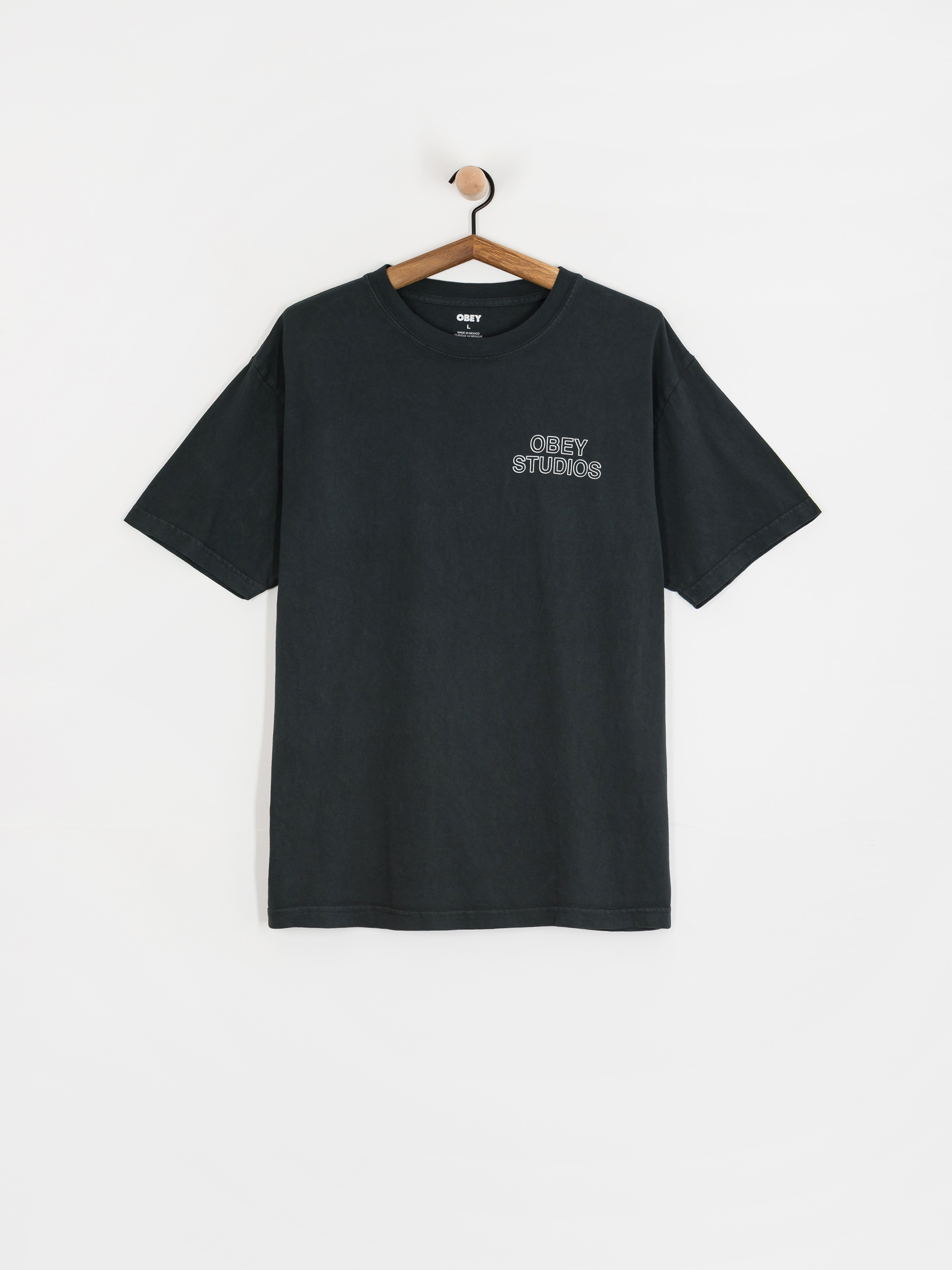 T-shirt OBEY Obey Studios Outline (pigment true vintage black)