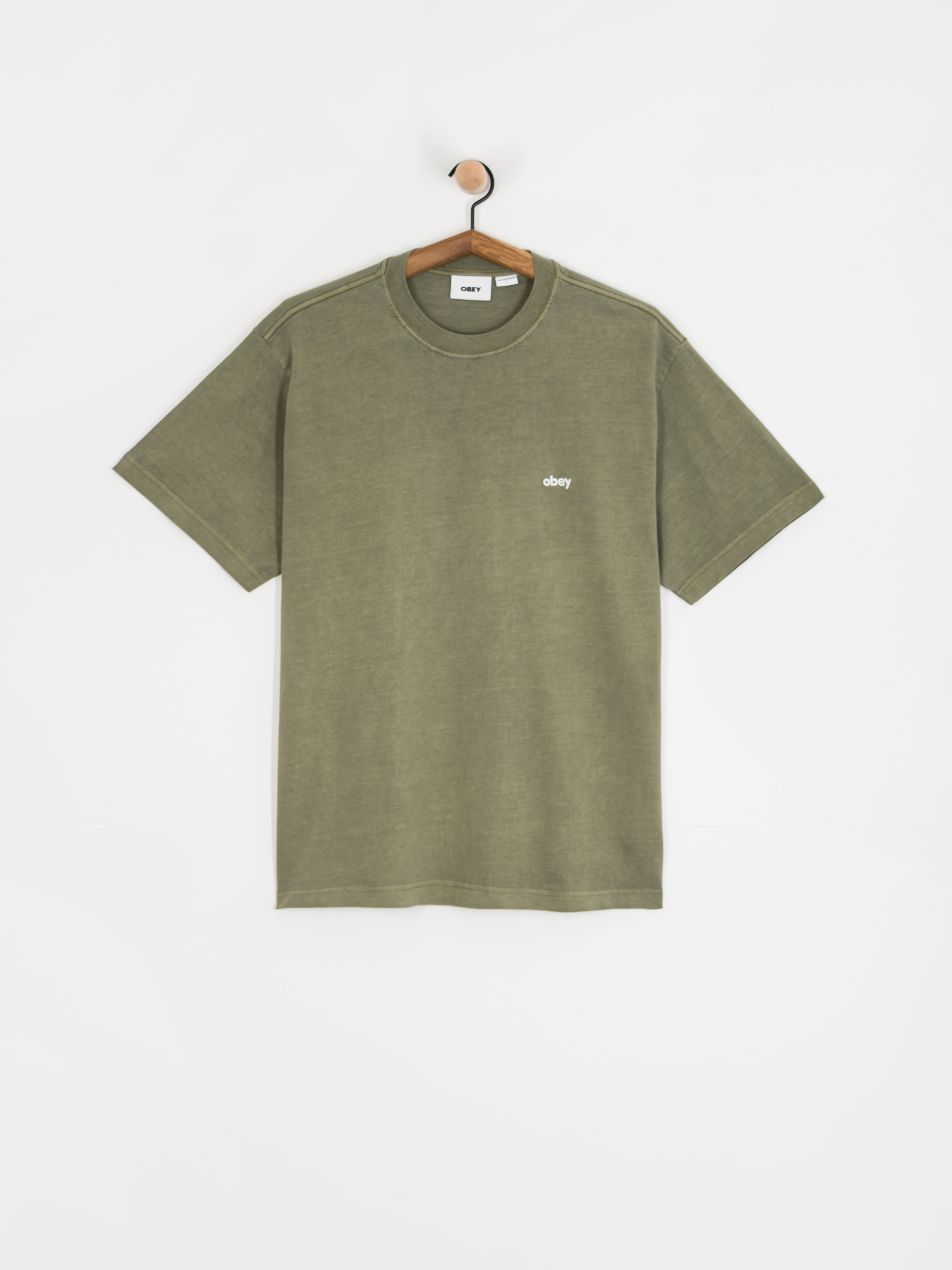 T-shirt OBEY Lowercase Pigment (pigment deep lichen green)