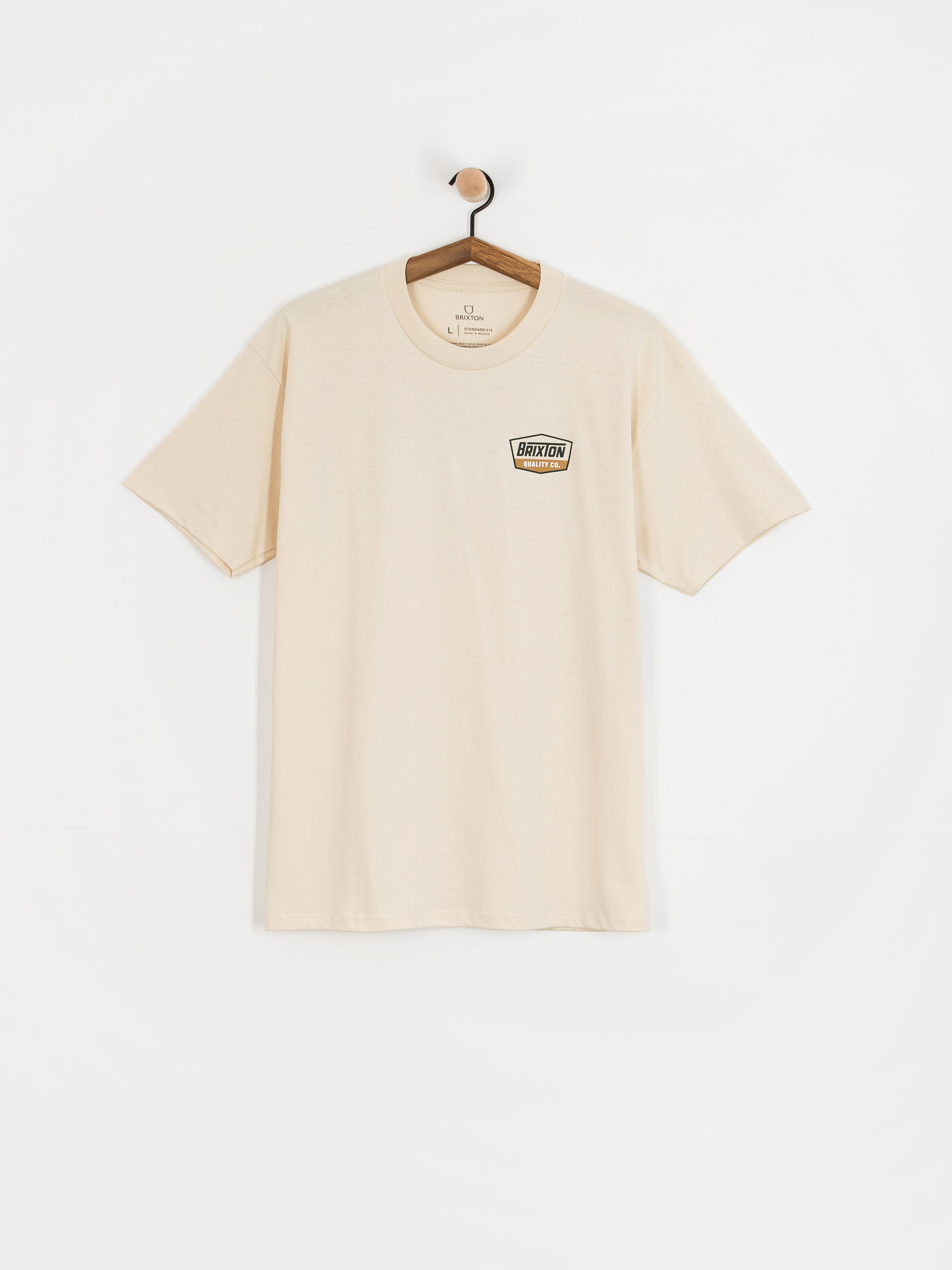 T-shirt Brixton Regal Std (cream/dark green/metal bronze)