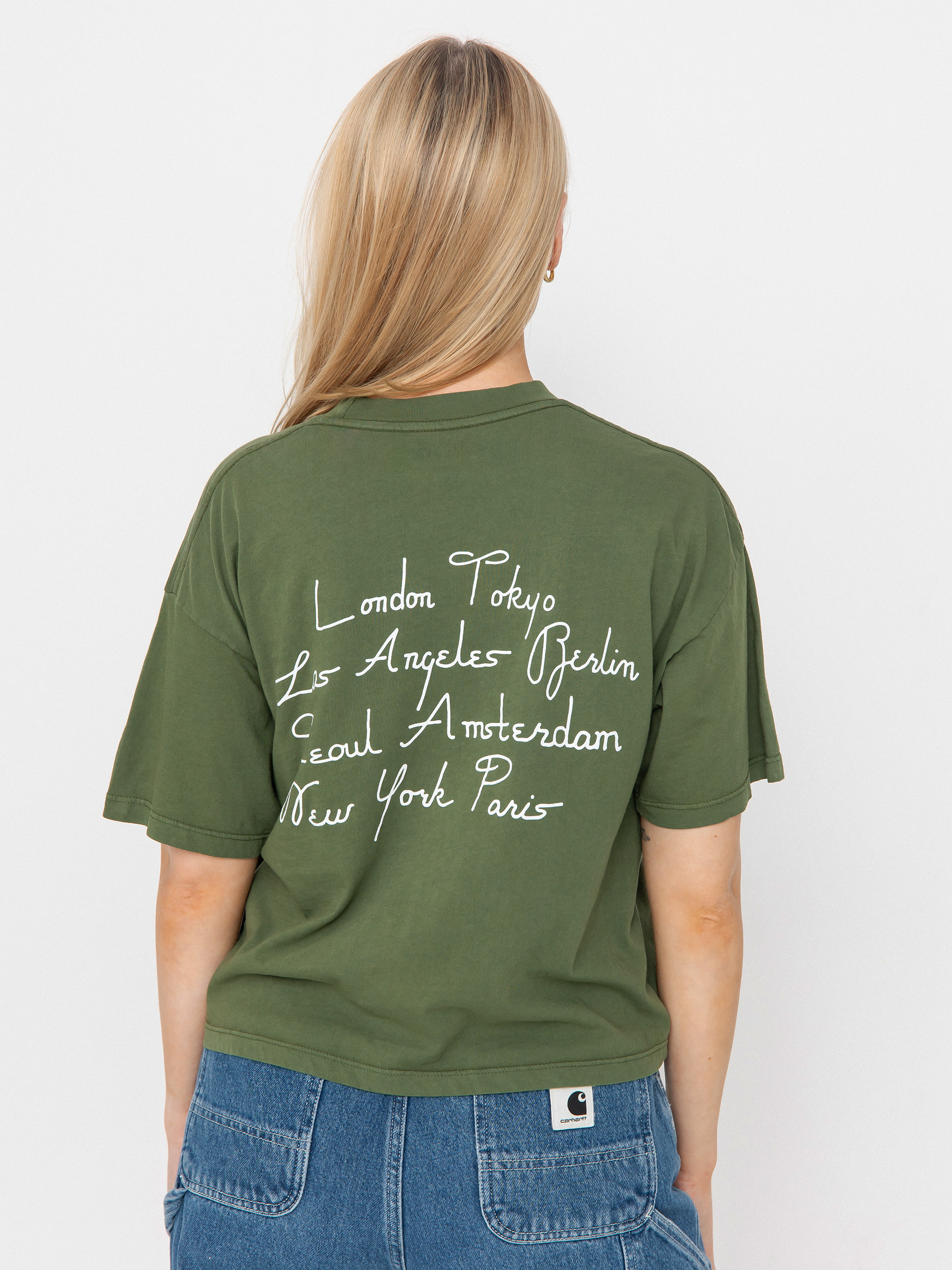 T-shirt OBEY Obey Scripty Cities Wmn (bronze green)