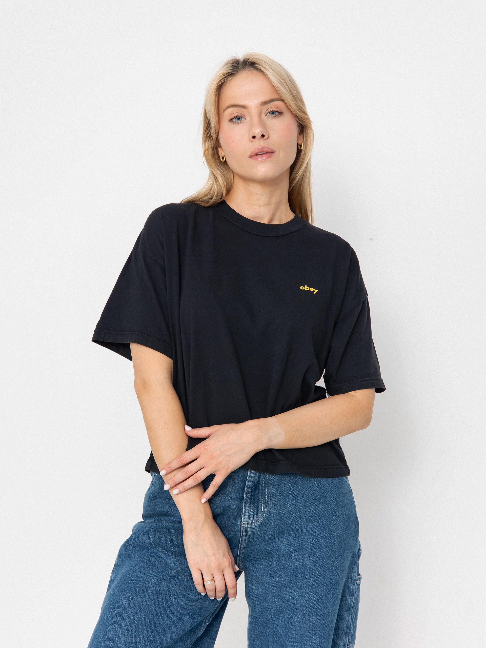 T-shirt OBEY Obey Listen To The Best Wmn (digital black)
