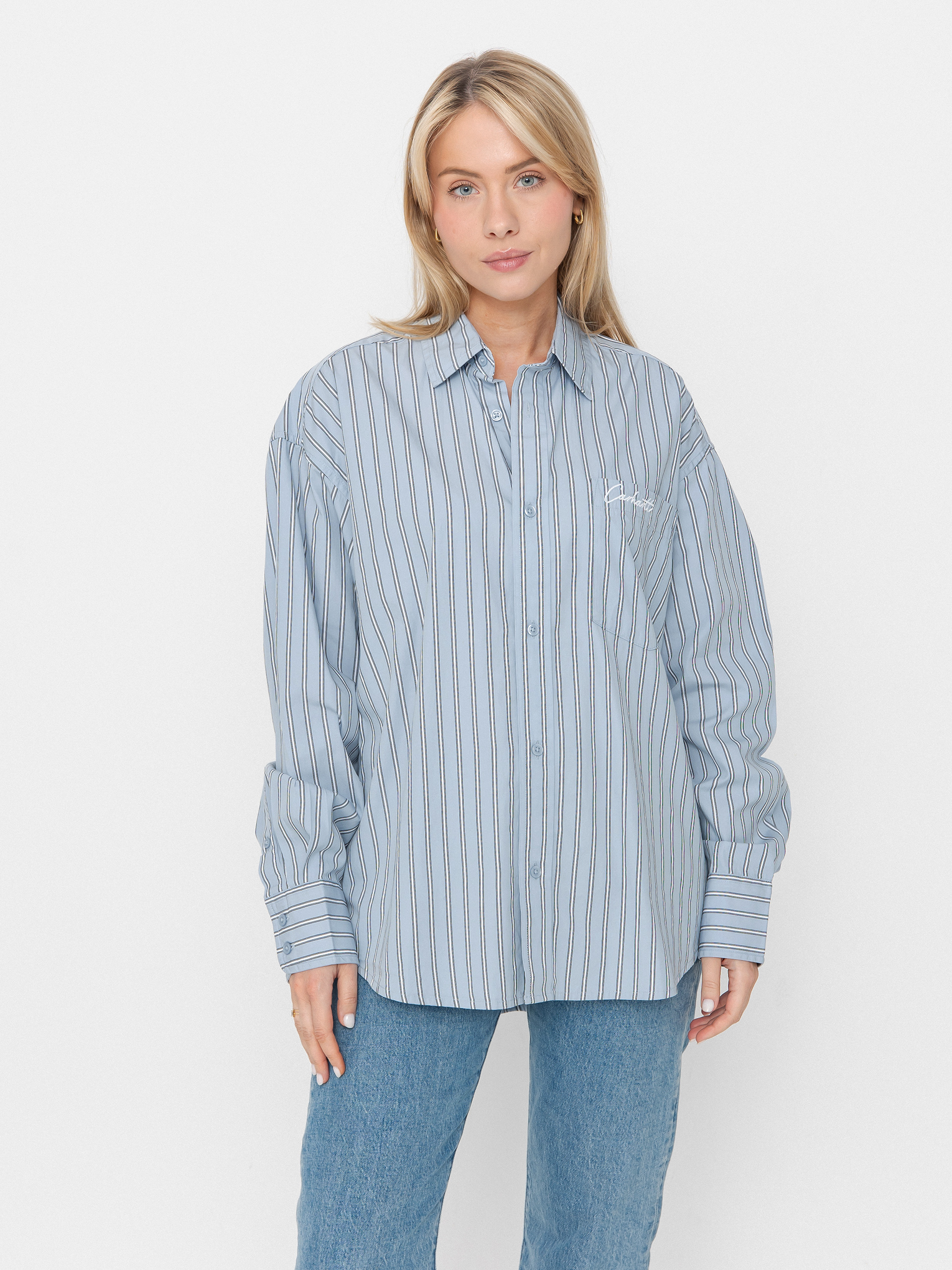Koszula Carhartt WIP Grimsby Wmn (grimsby stripe/blue fog)