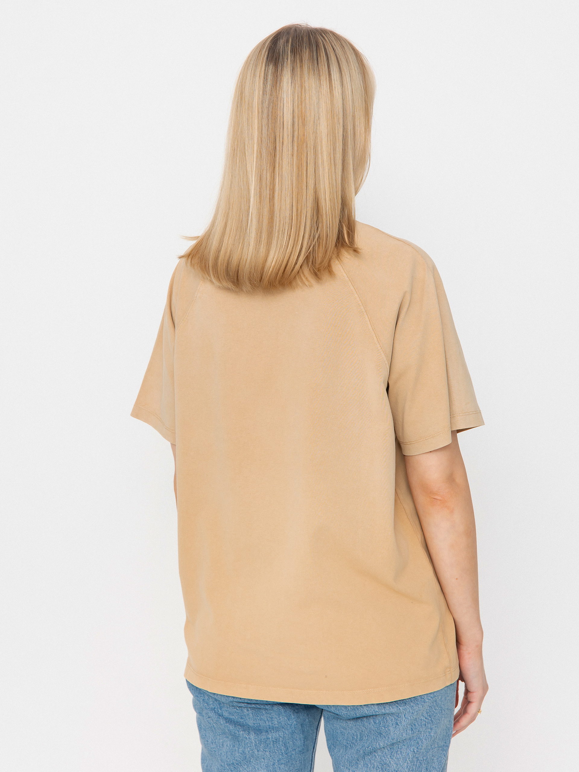 T-shirt Carhartt WIP Hudson Wmn (dusty h brown/chalk wash)