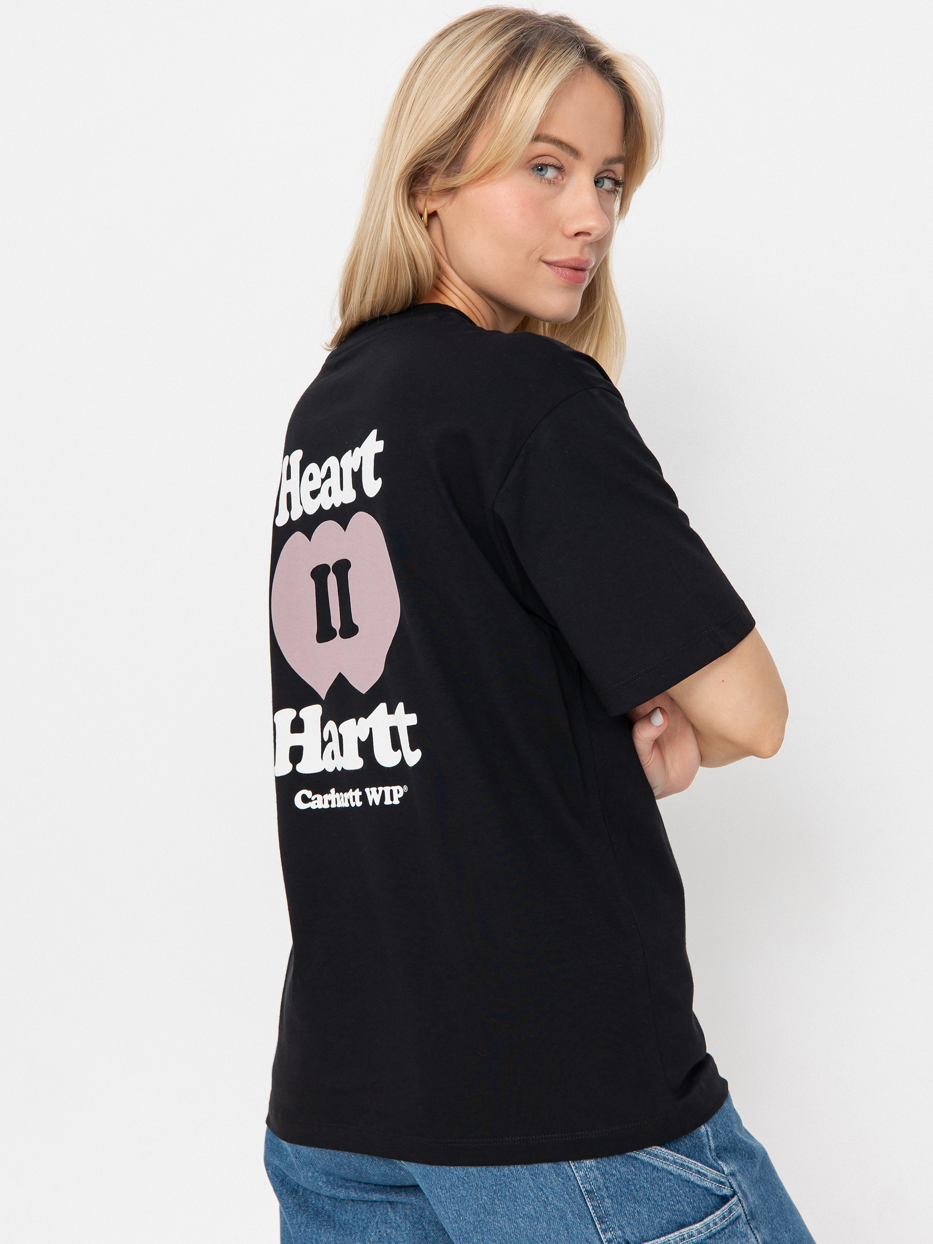 T-shirt Carhartt WIP Heart II Hartt Wmn (black)