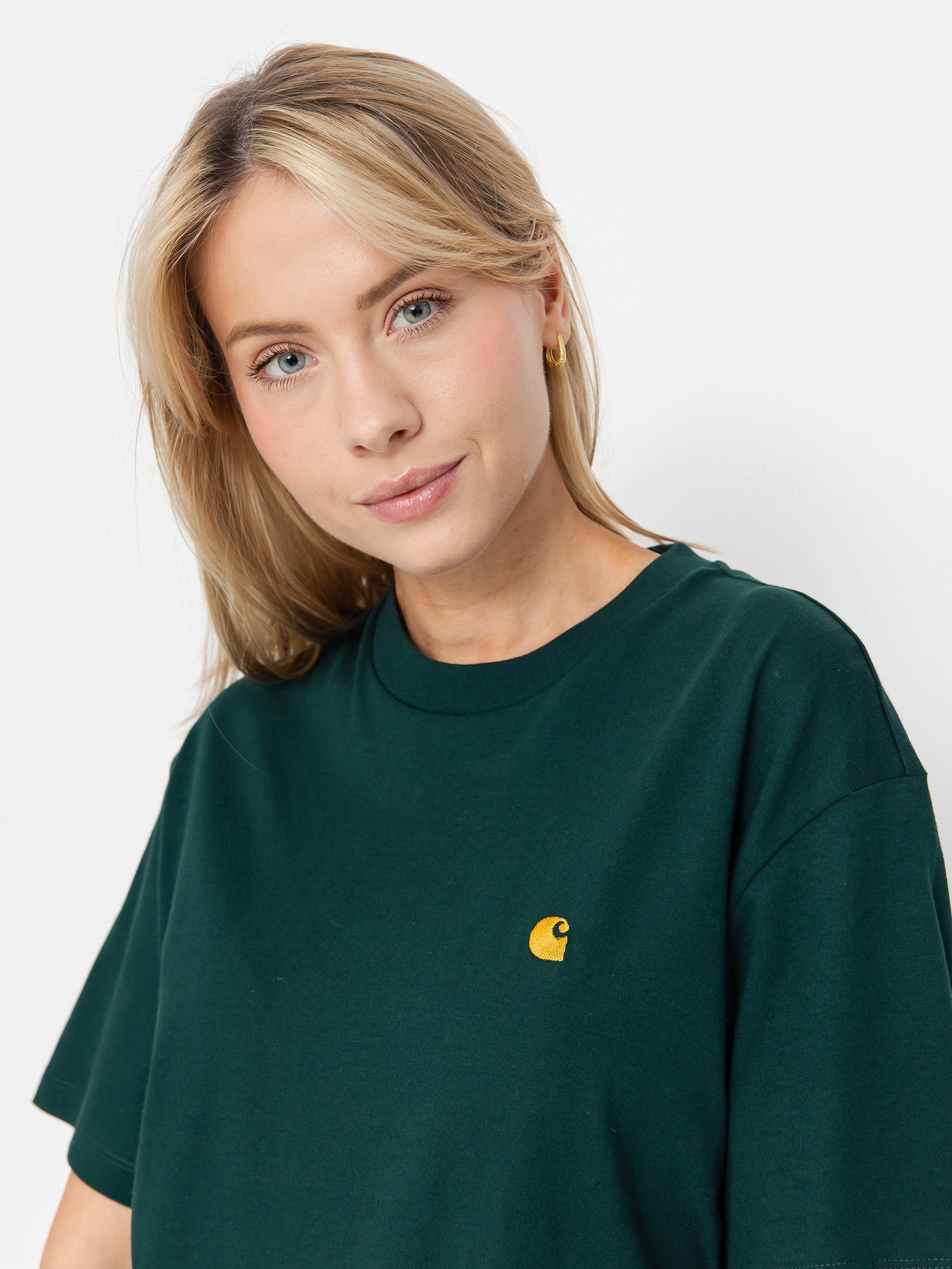 T-shirt Carhartt WIP Chase Wmn (dark fir/gold)