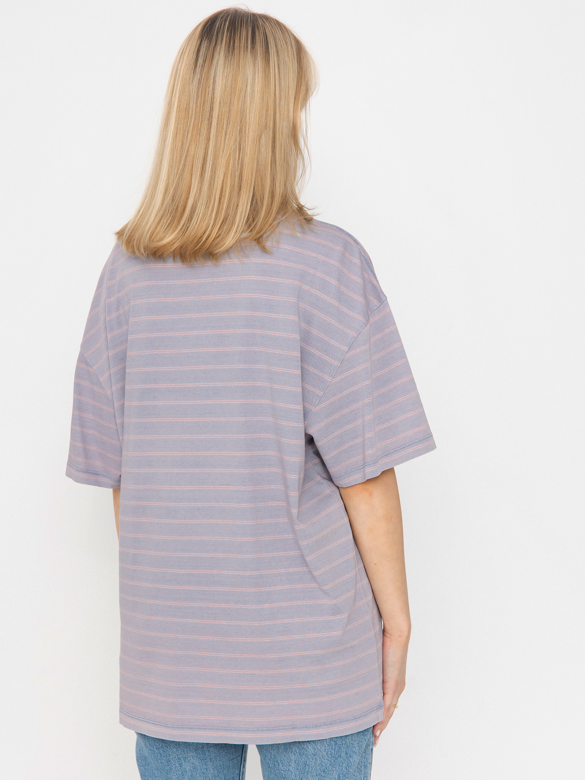 T-shirt Carhartt WIP Brodina Wmn (brodina stripe/hortensia/indigo overdyed)