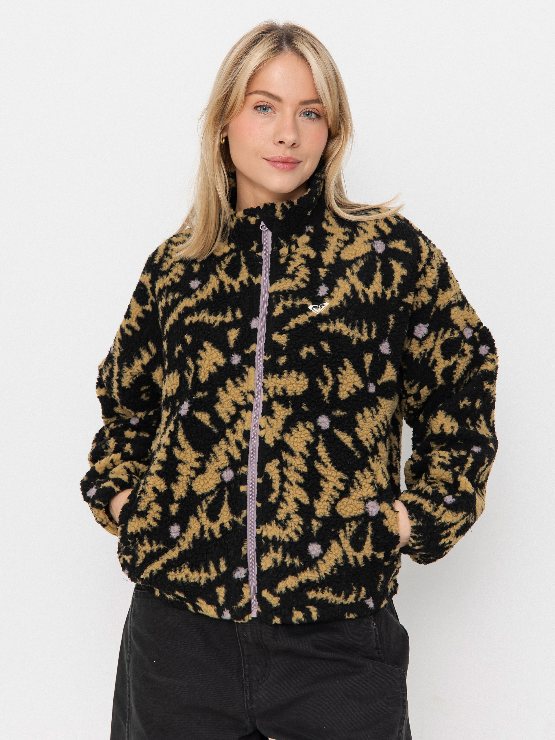 Polar Roxy Boundless Spirit Zippered Wmn (anthracite big flowers)