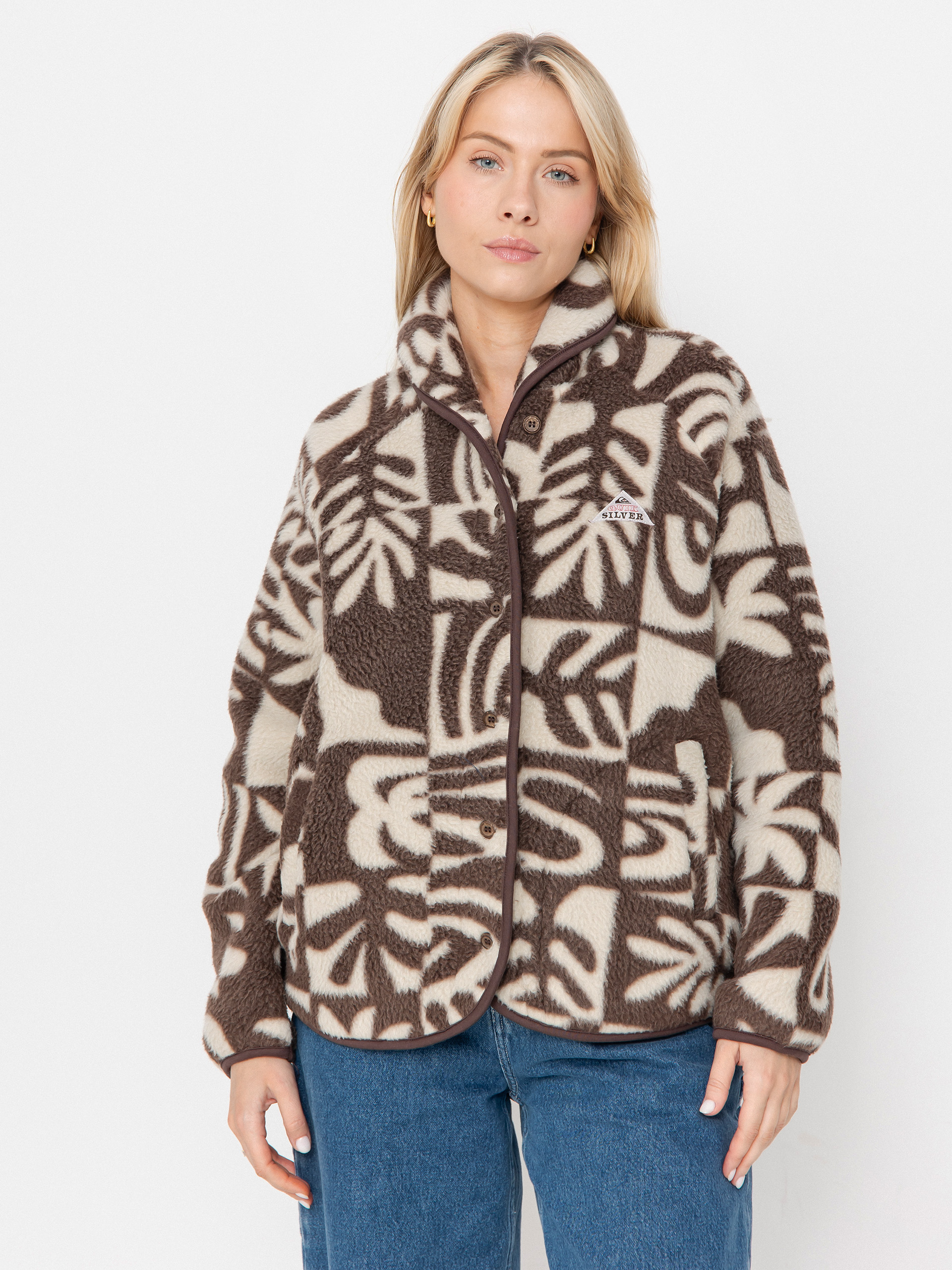 Polar Quiksilver Chalok Sherpa Wmn (chocolate brown chalok checker)