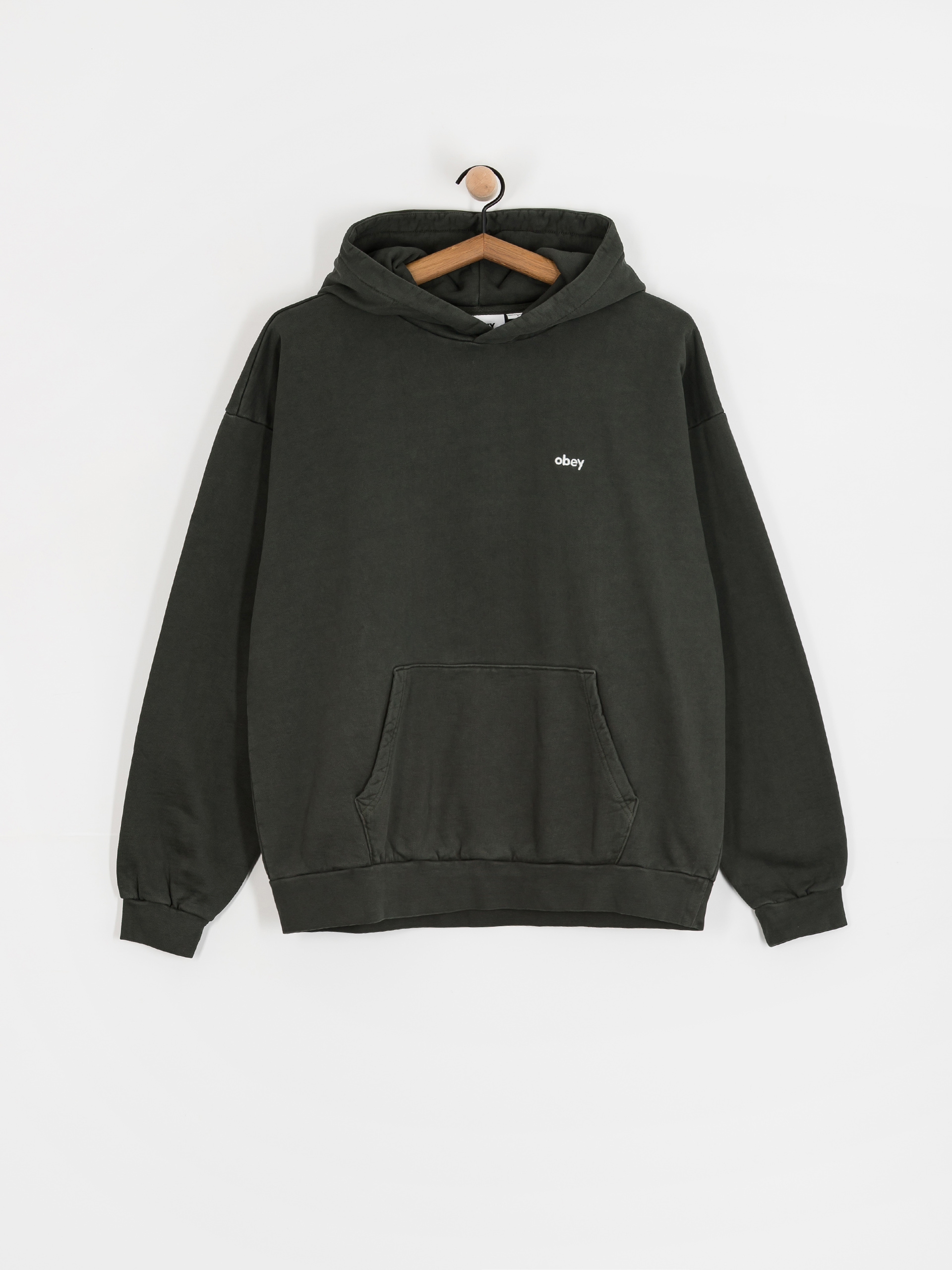 Bluza z kapturem OBEY Lowercase Pigment HD (pigment pirate black)