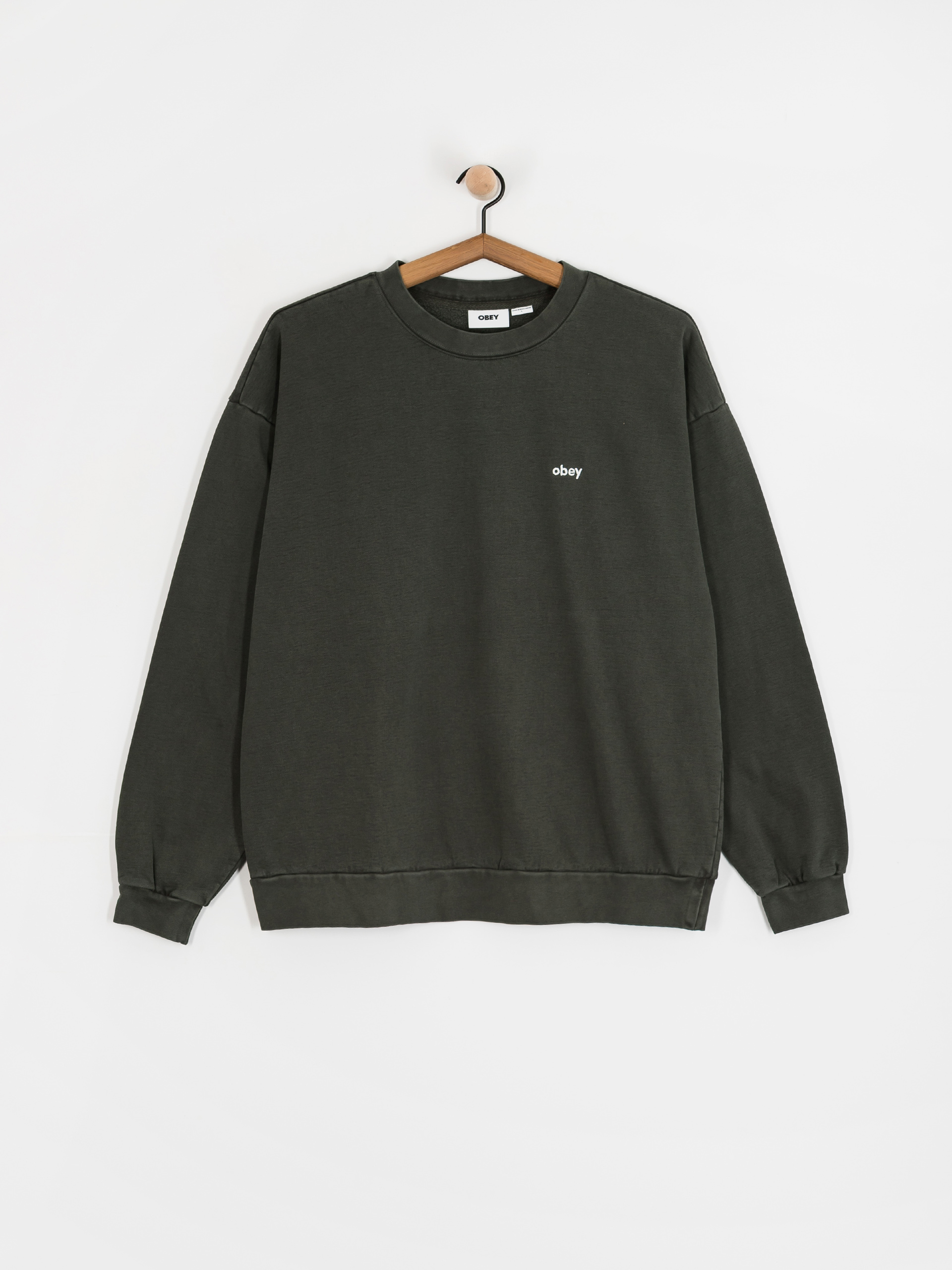 Bluza OBEY Lowercase Pigment Crew (pigment pirate black)