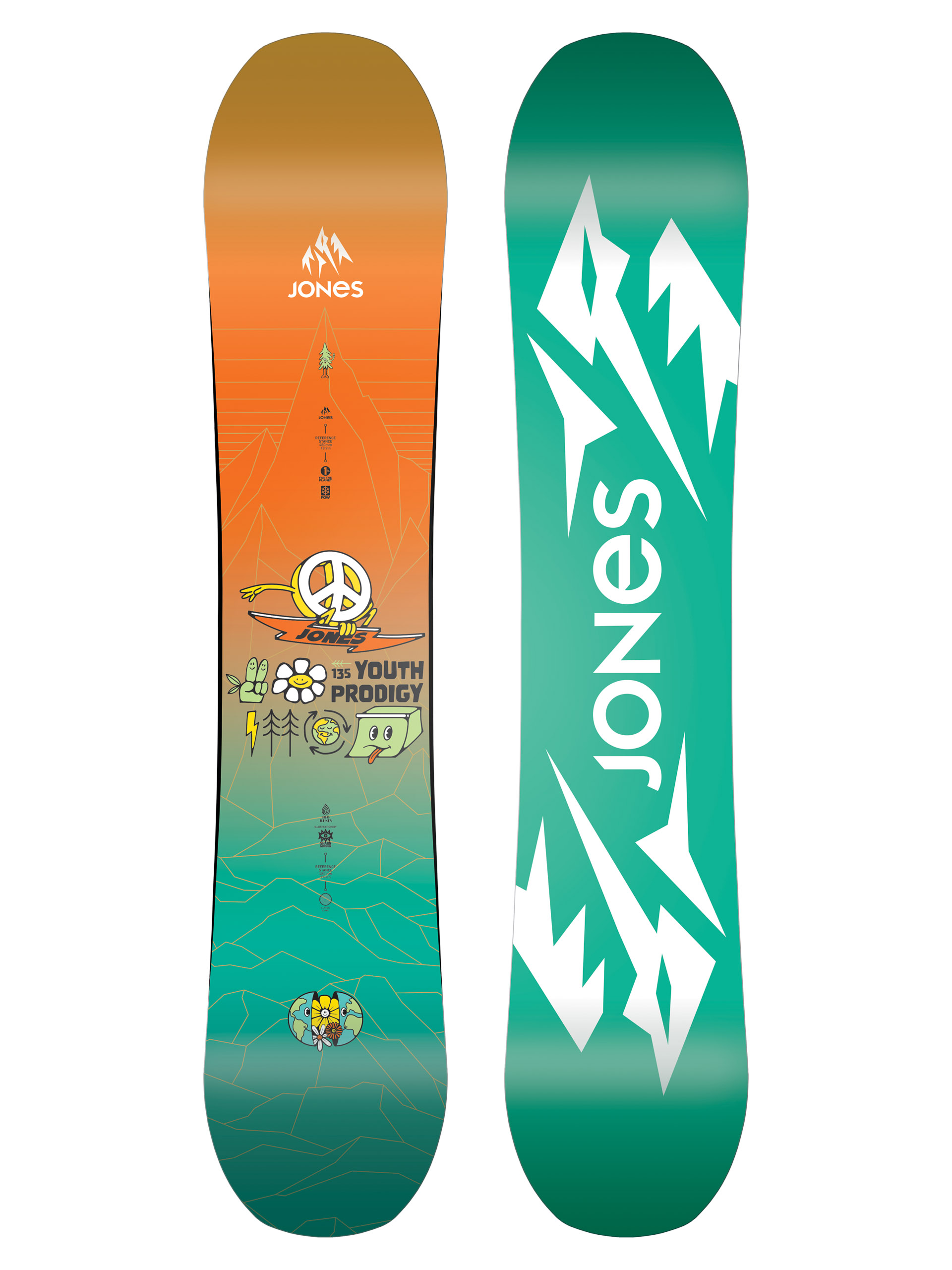 Deska snowboardowa Jones Snowboards Prodigy JR (orange)
