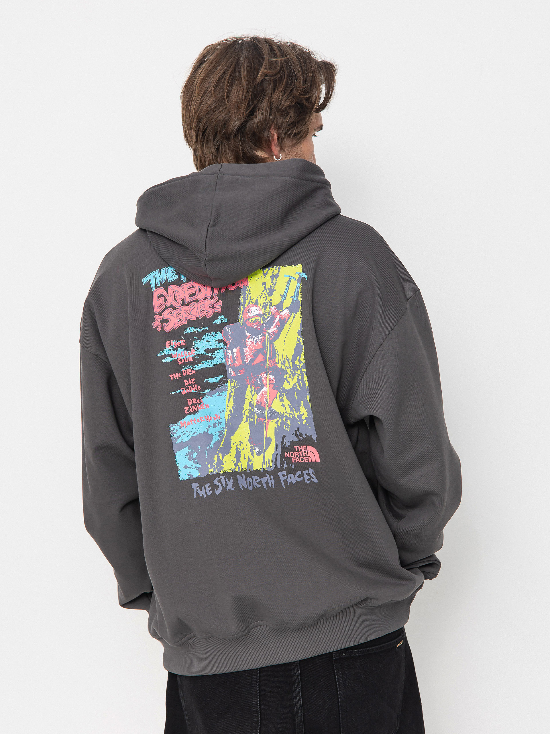 Bluza z kapturem The North Face Expedition Celebration Oversized HD (anthracite grey)