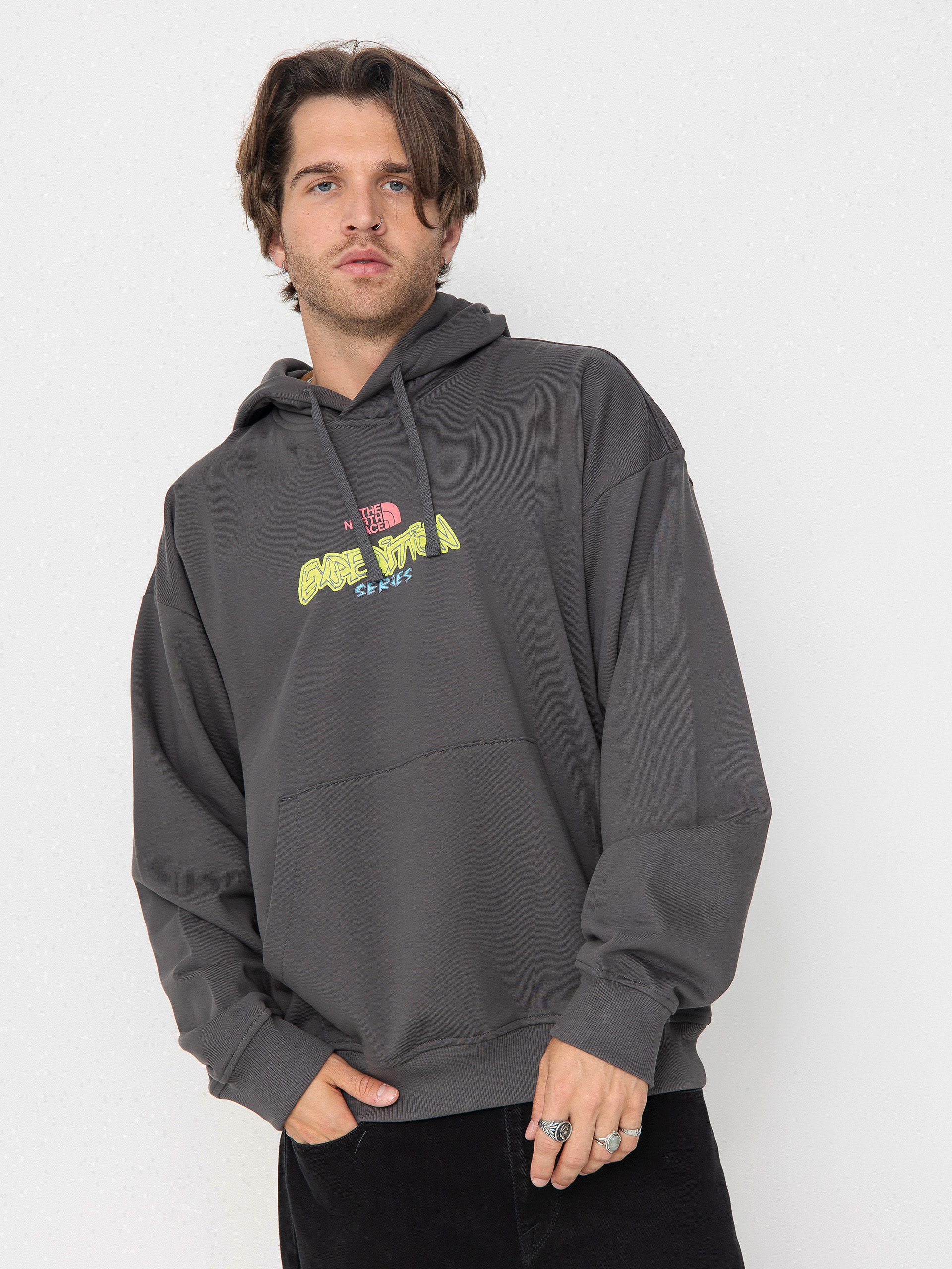 Bluza z kapturem The North Face Expedition Celebration Oversized HD (anthracite grey)