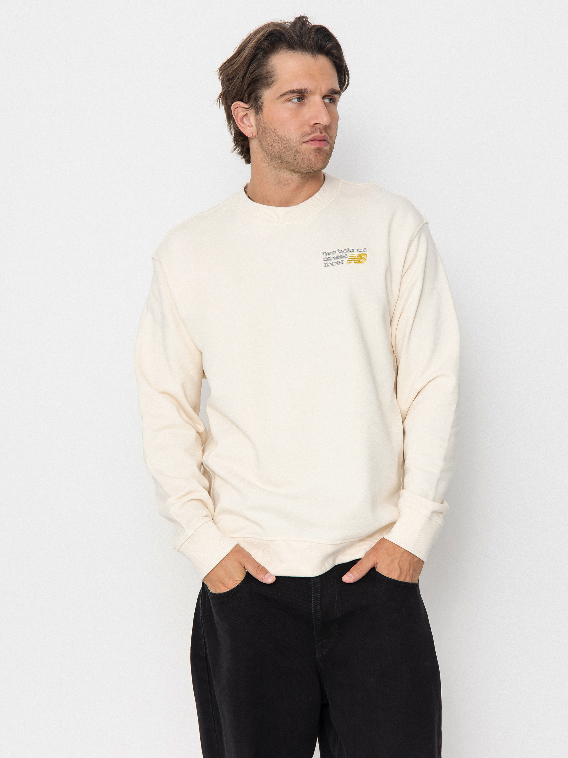 Bluza New Balance Athletics Premium Logo Crew (white)