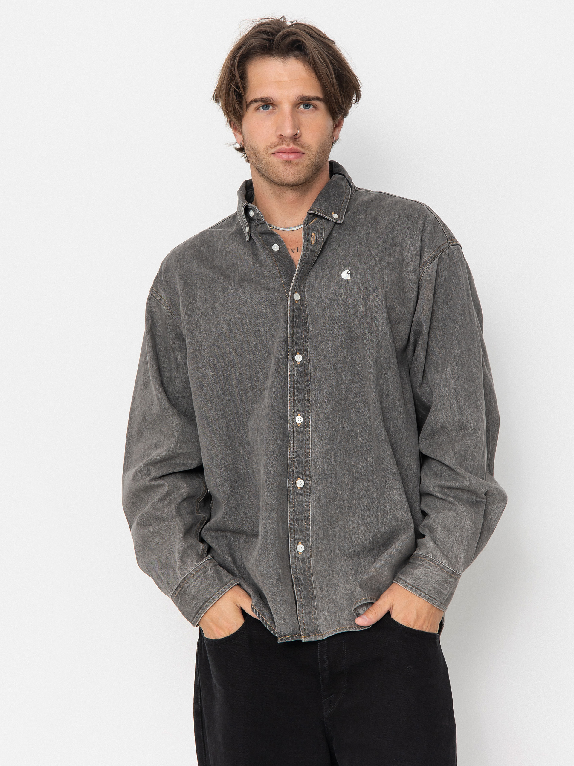Koszula Carhartt WIP Lucas (black/bleached)