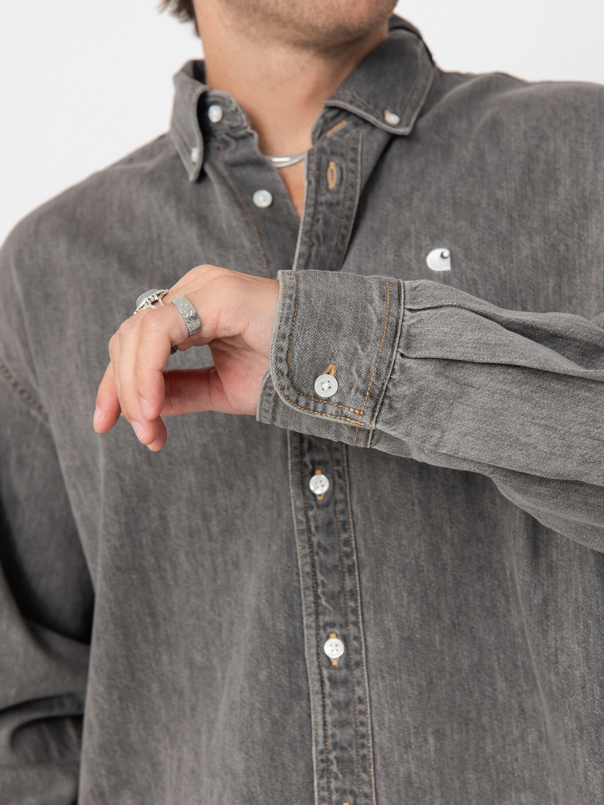 Koszula Carhartt WIP Lucas (black/bleached)