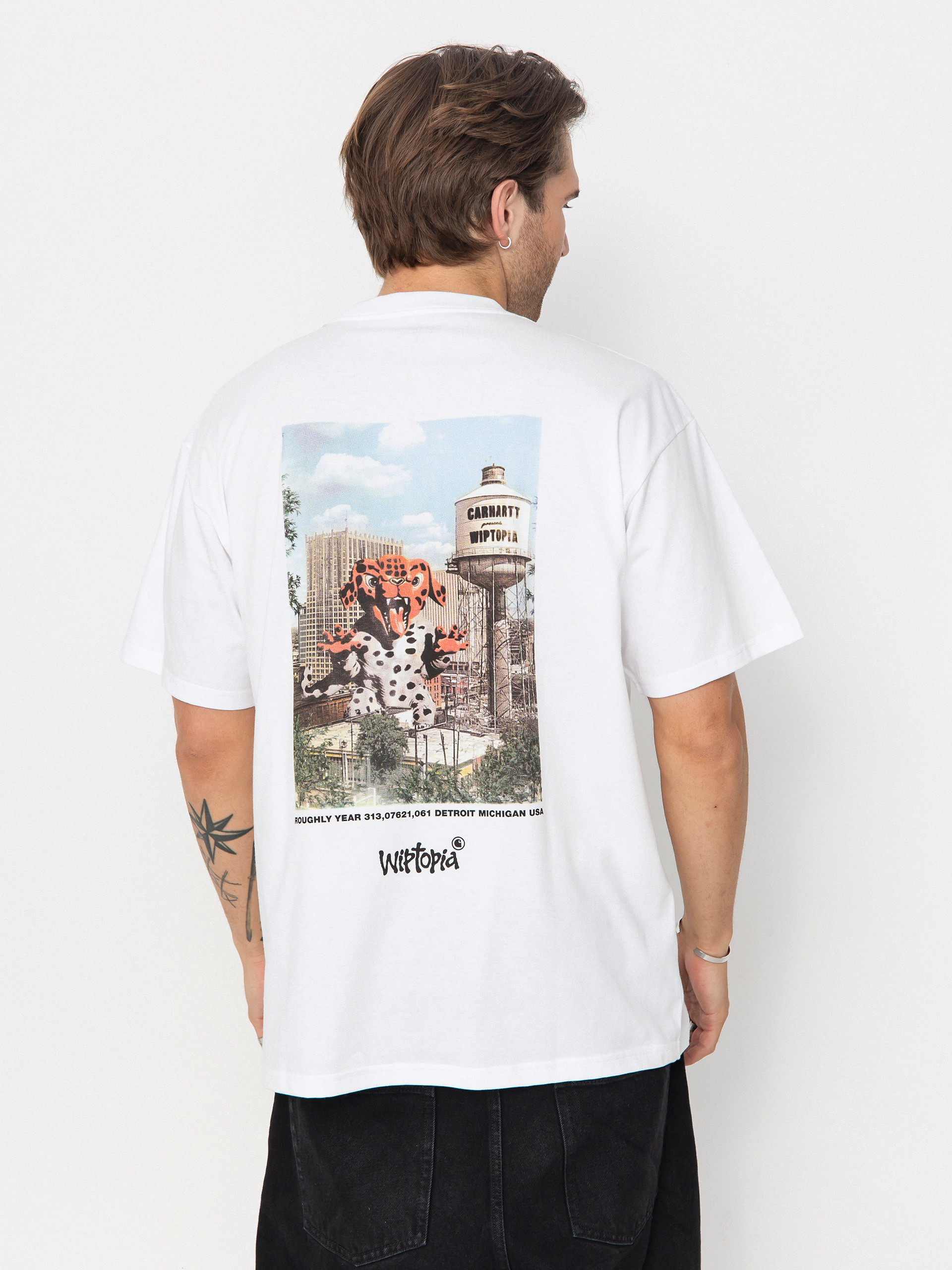 T-shirt Carhartt WIP Wiptopia - biały (white) T-shirt Carhartt WIP Wiptopia - biały (white)