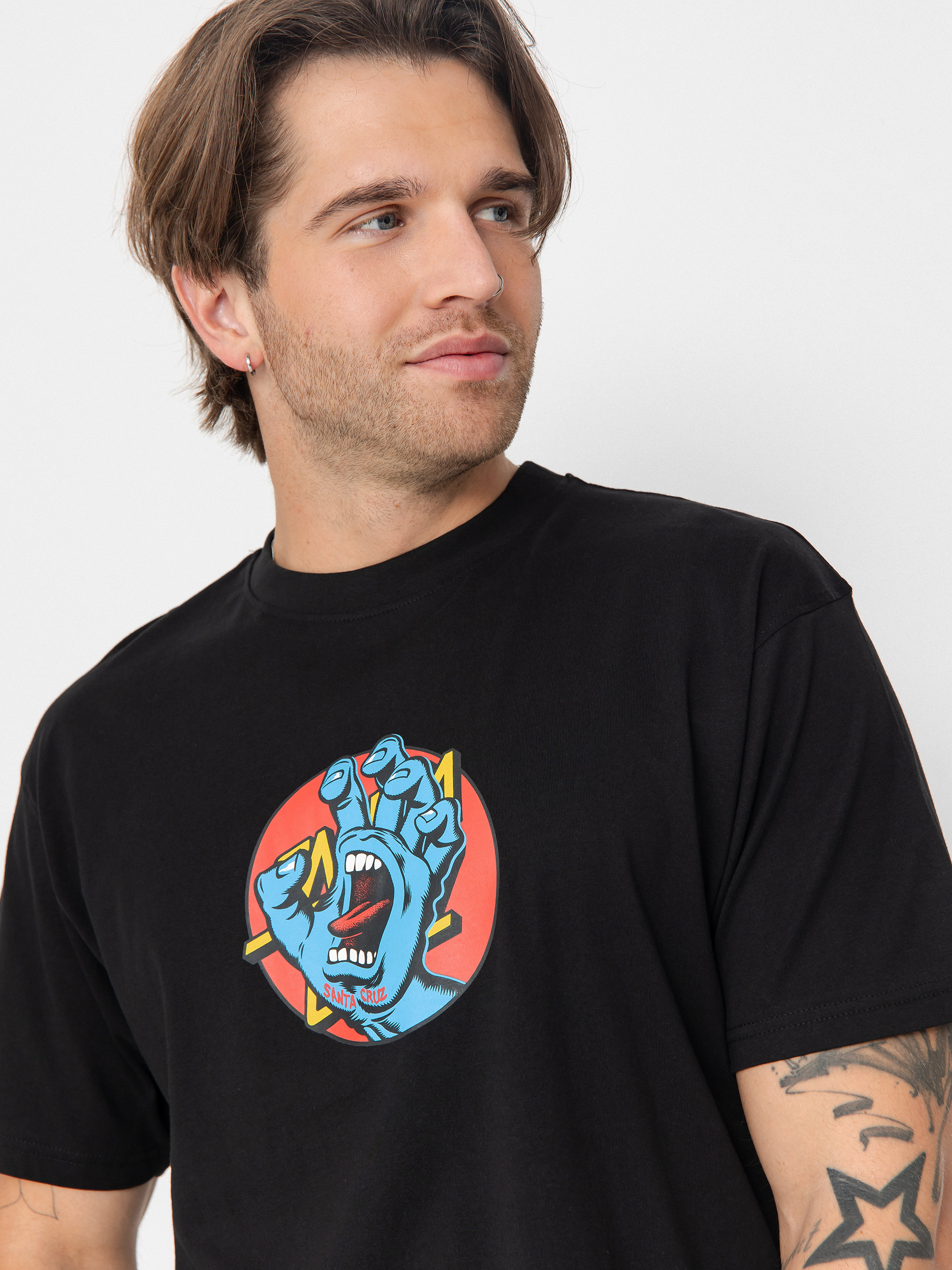 T-shirt Santa Cruz Hand Dot Front (black)