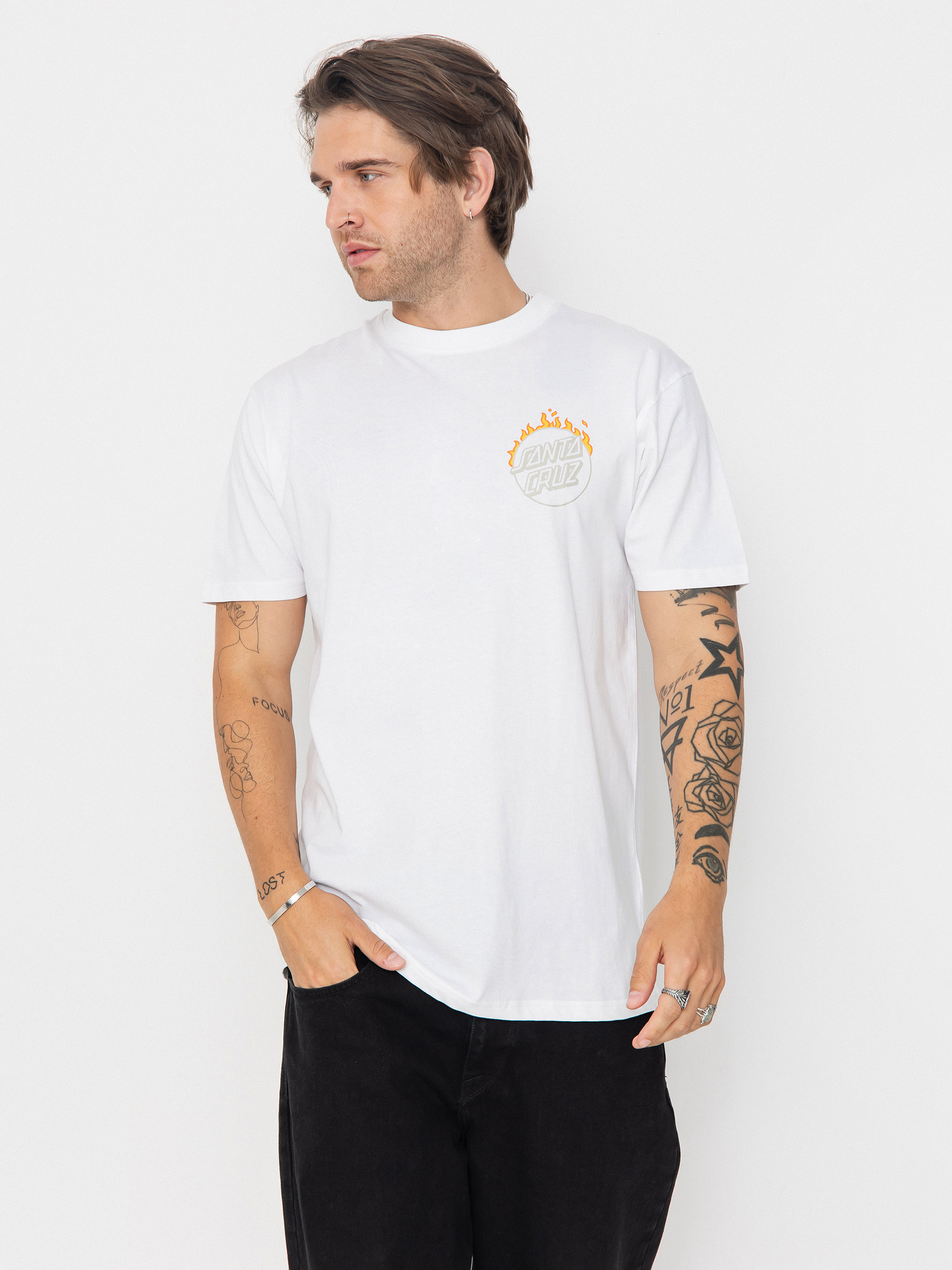 T-shirt Santa Cruz Burnt Opus Ovrszd (white)