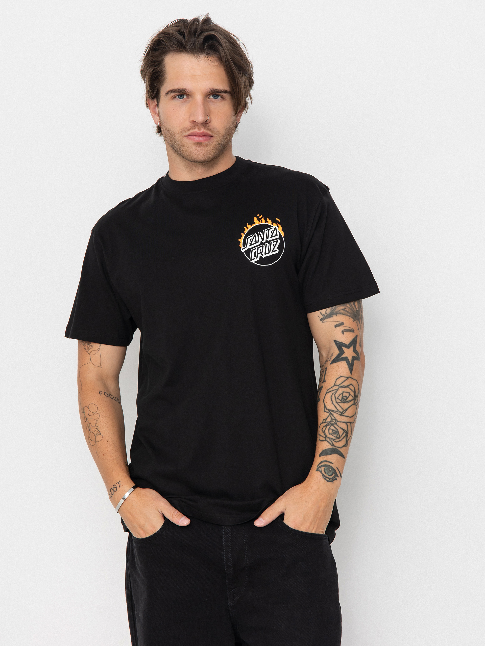 T-shirt Santa Cruz Burnt Opus Ovrszd (black)
