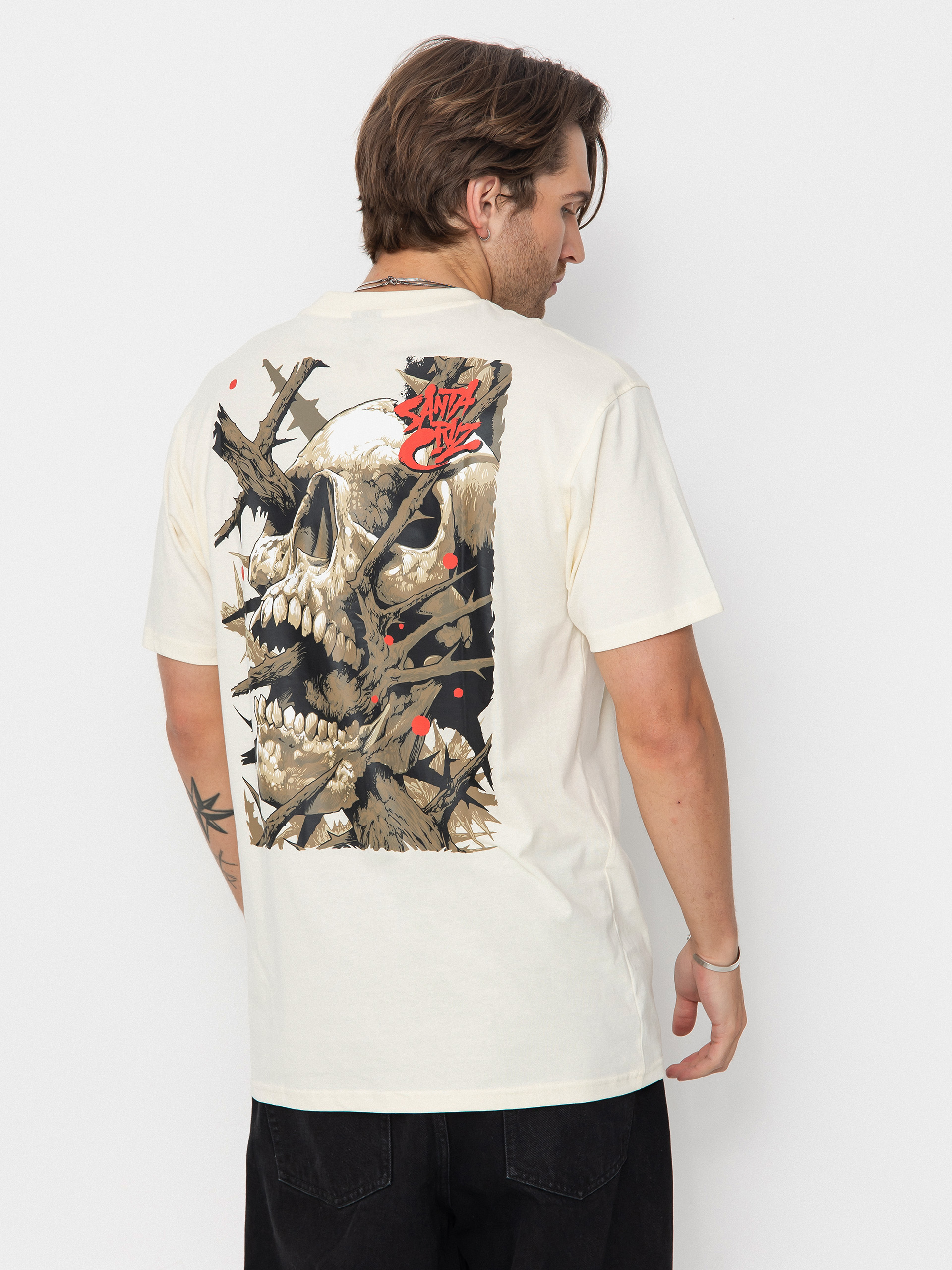 T-shirt Santa Cruz Pace Deathtrap (unbleached cotton)