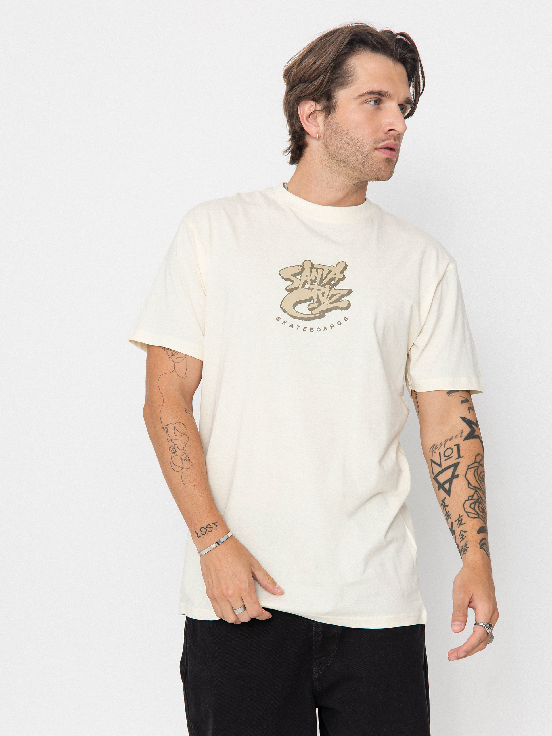 T-shirt Santa Cruz Pace Deathtrap (unbleached cotton)