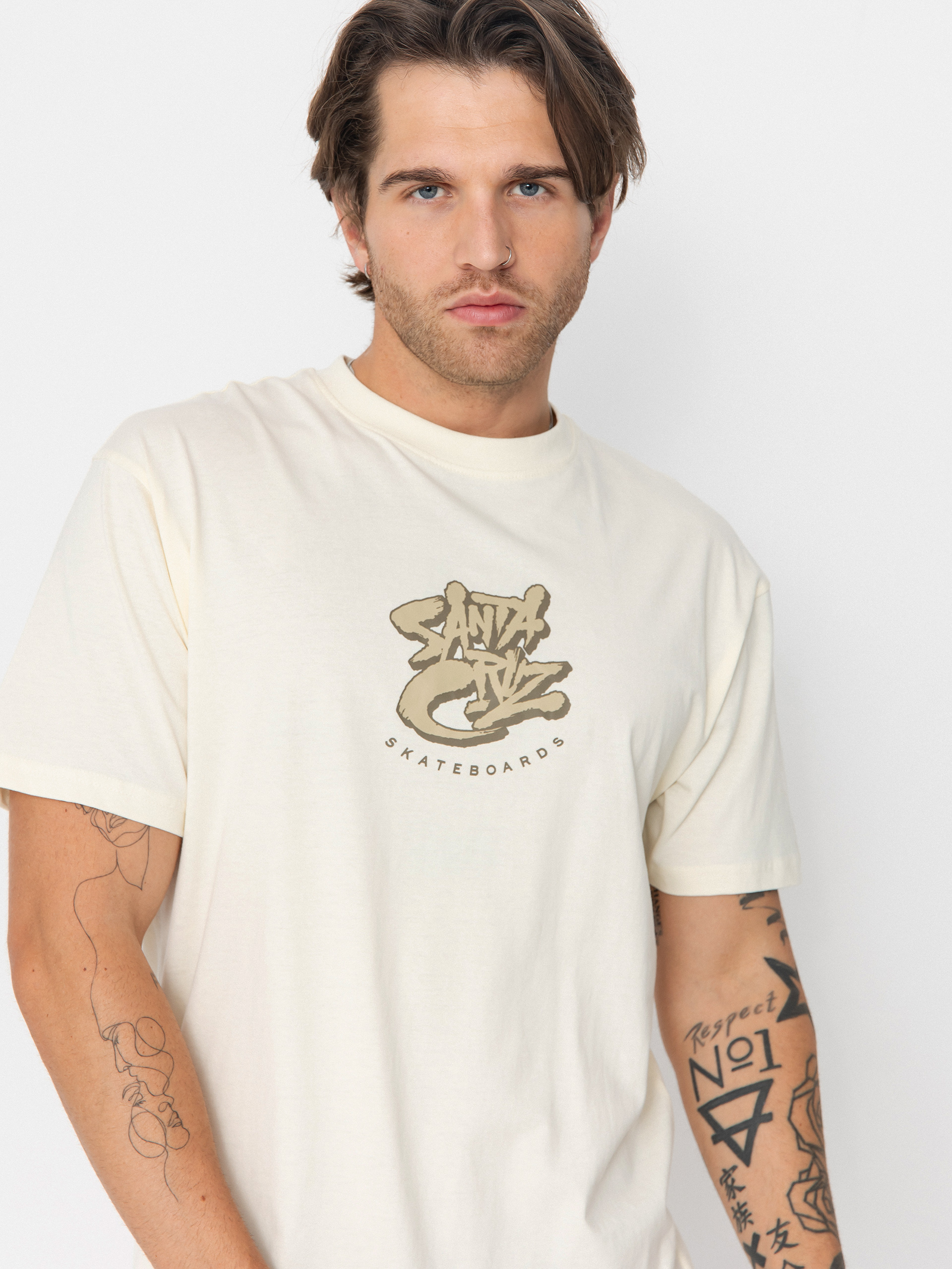 T-shirt Santa Cruz Pace Deathtrap (unbleached cotton)