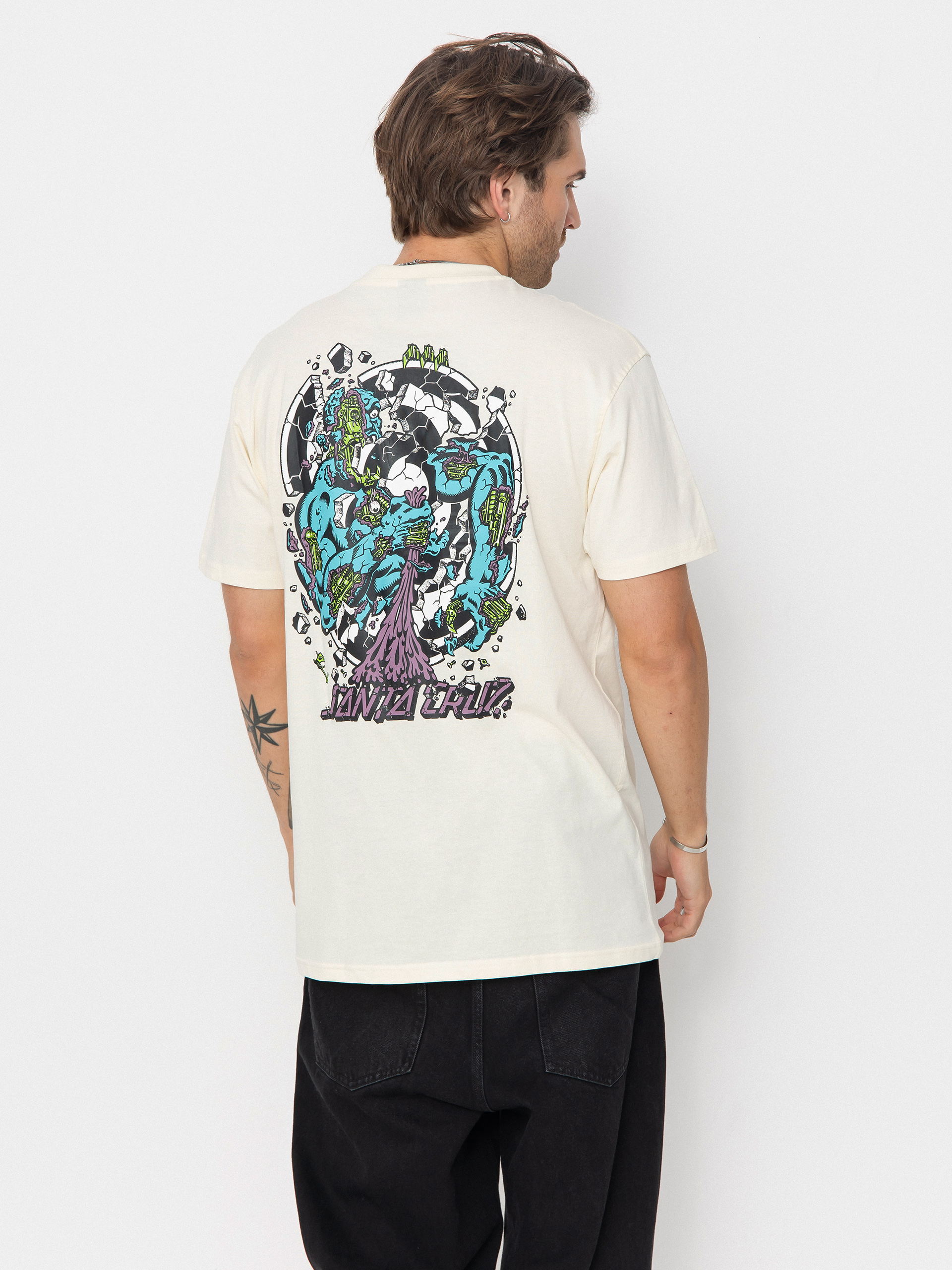 T-shirt Santa Cruz Roskopp Dissect Strip (unbleached cotton)