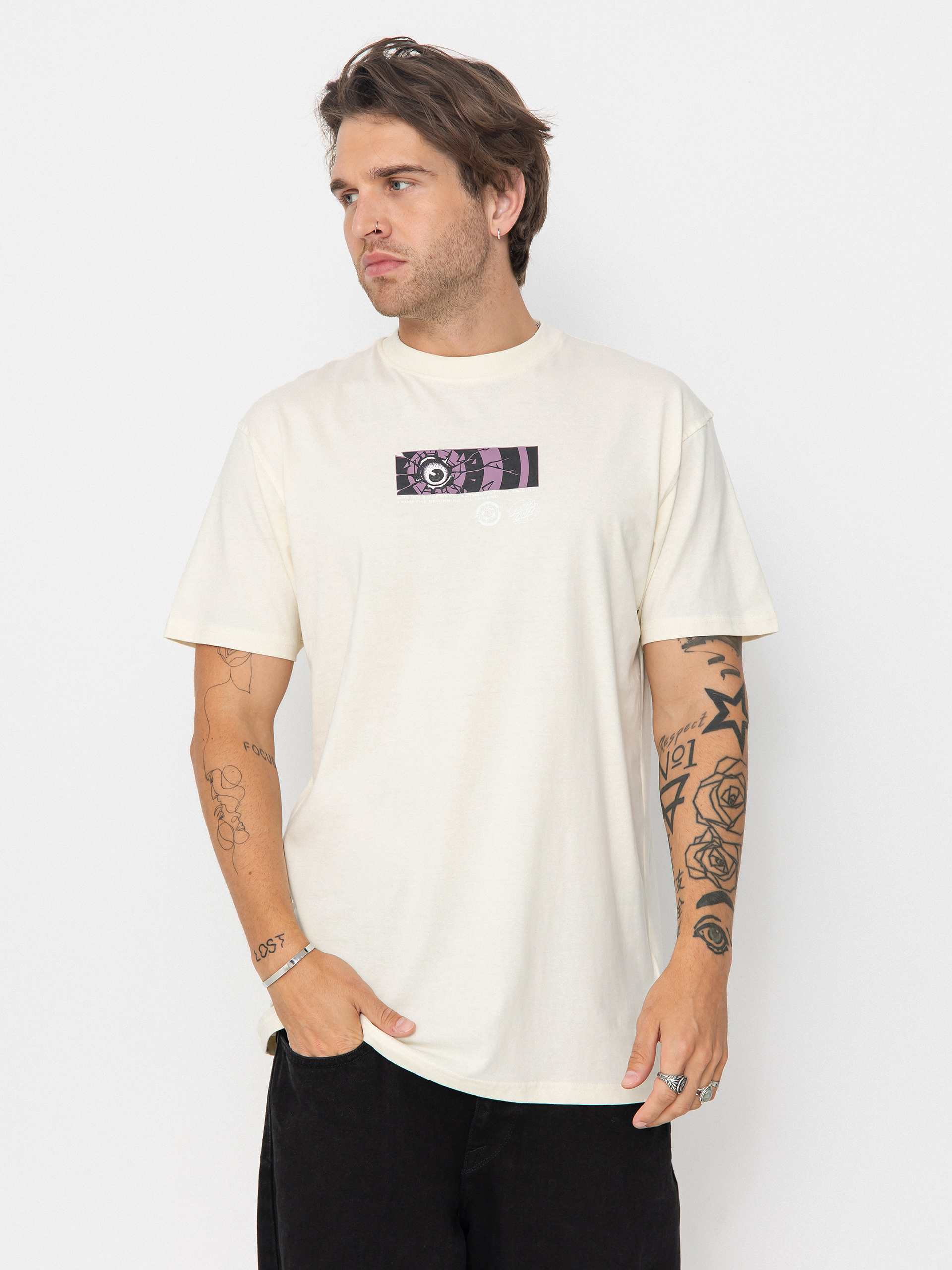 T-shirt Santa Cruz Roskopp Dissect Strip (unbleached cotton)