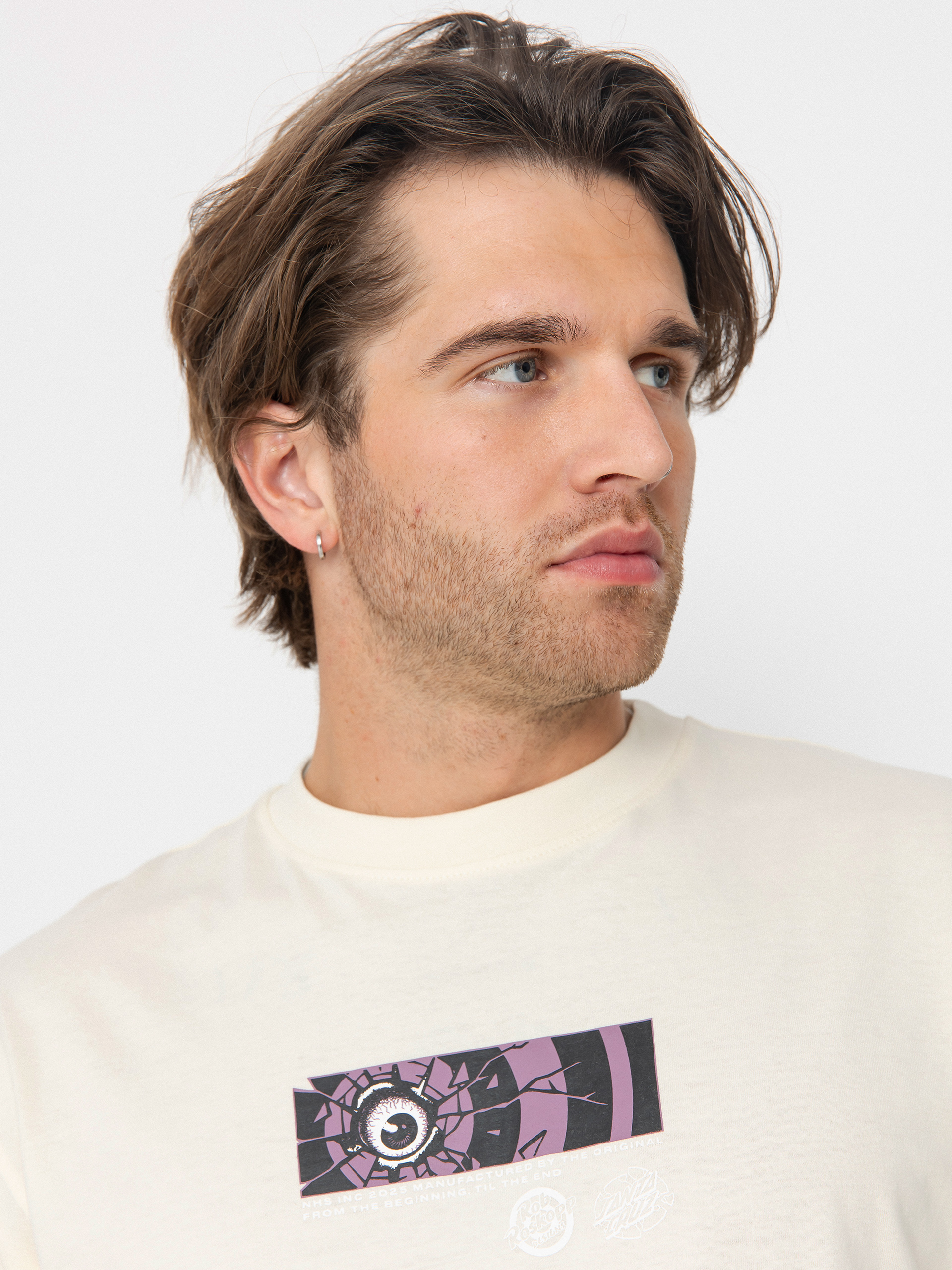 T-shirt Santa Cruz Roskopp Dissect Strip (unbleached cotton)