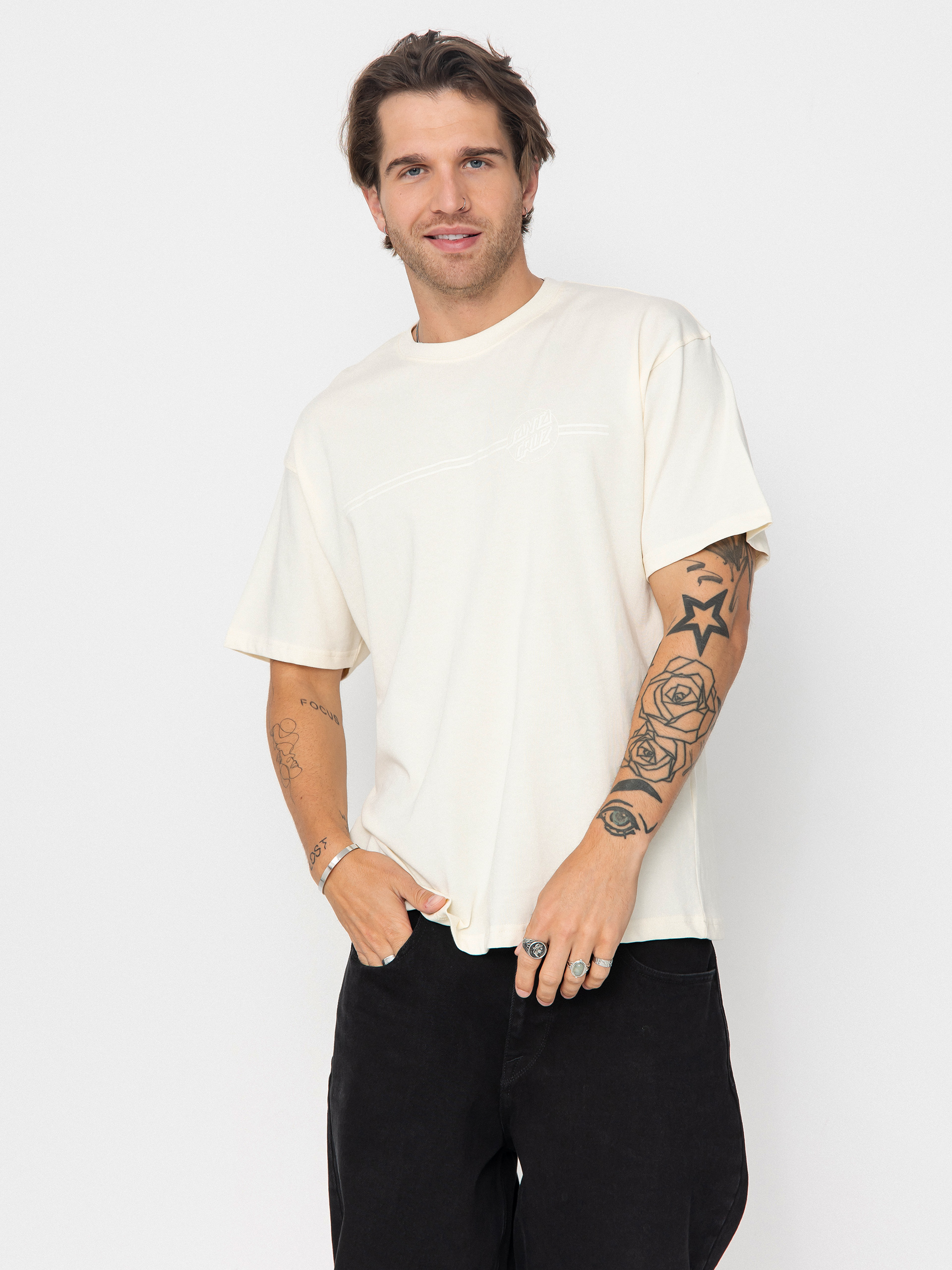 T-shirt Santa Cruz Tonal Opus Dot Stripe (unbleached cotton)