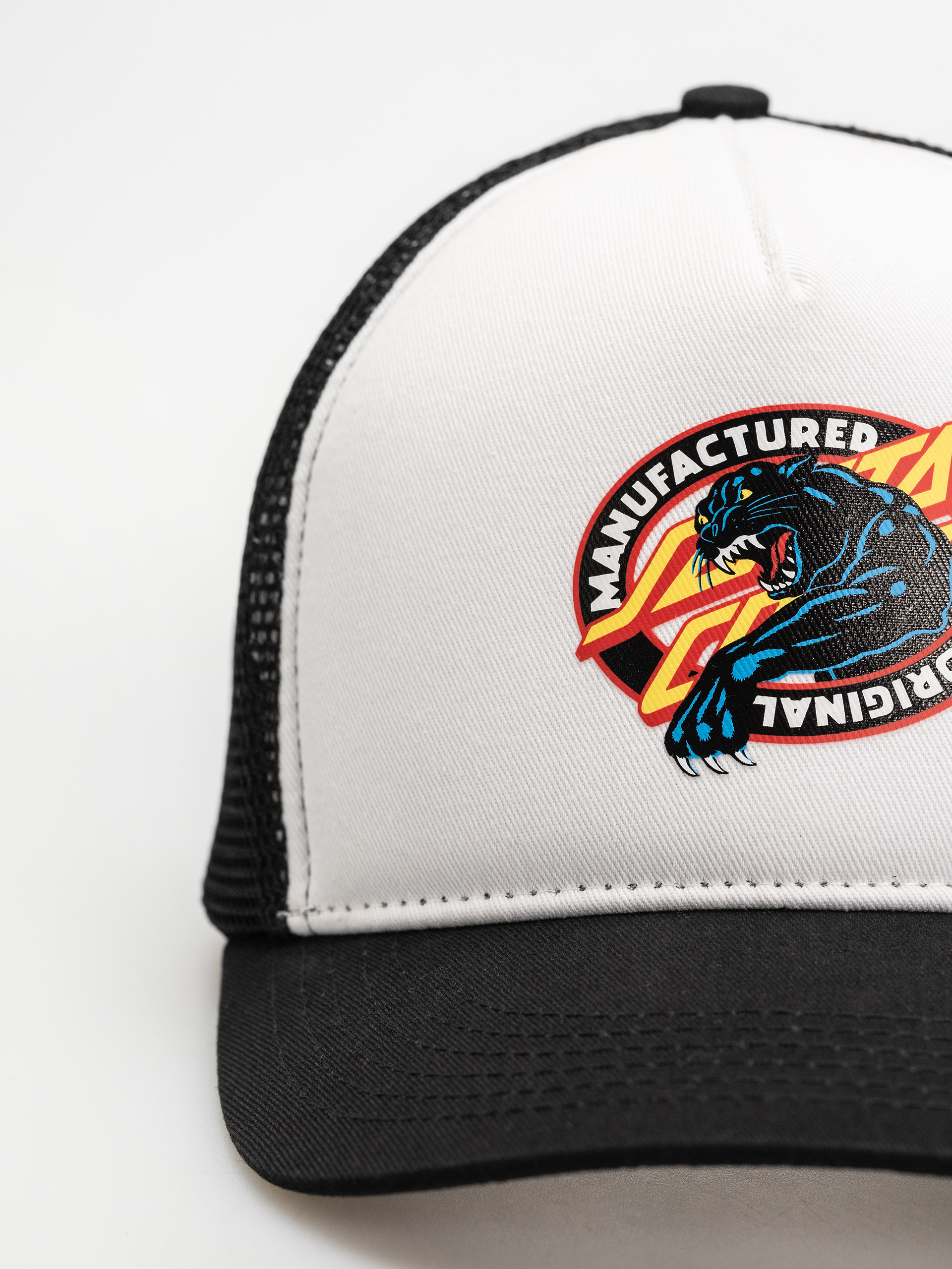 Czapka z daszkiem Santa Cruz Natas SC Panther Meshback (white/black)