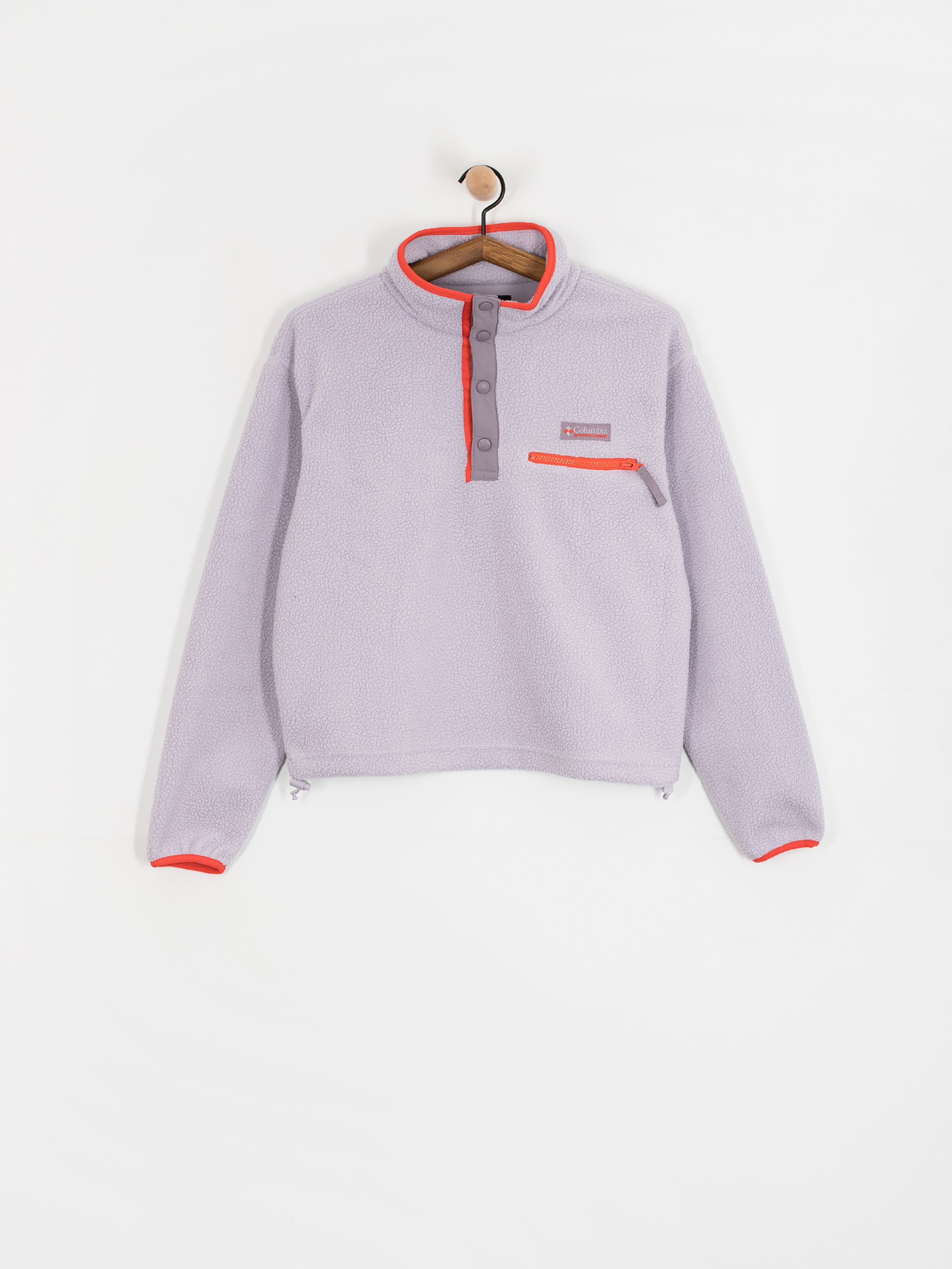 Polar Columbia Helvetia II Cropped Half Snap Wmn (lavender pearl/shale purple/zing)